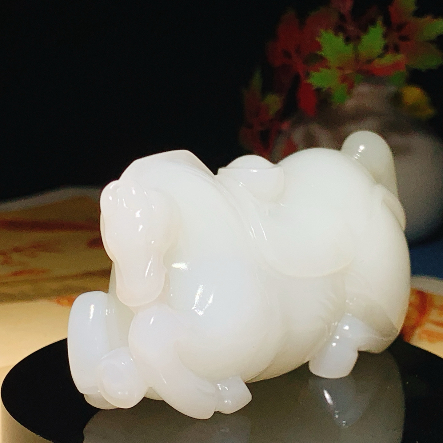 新疆和田玉羊脂白玉马到成功马把件！尺寸73/30/37重148.5克 玉质细腻油润。手推出油。佩戴高