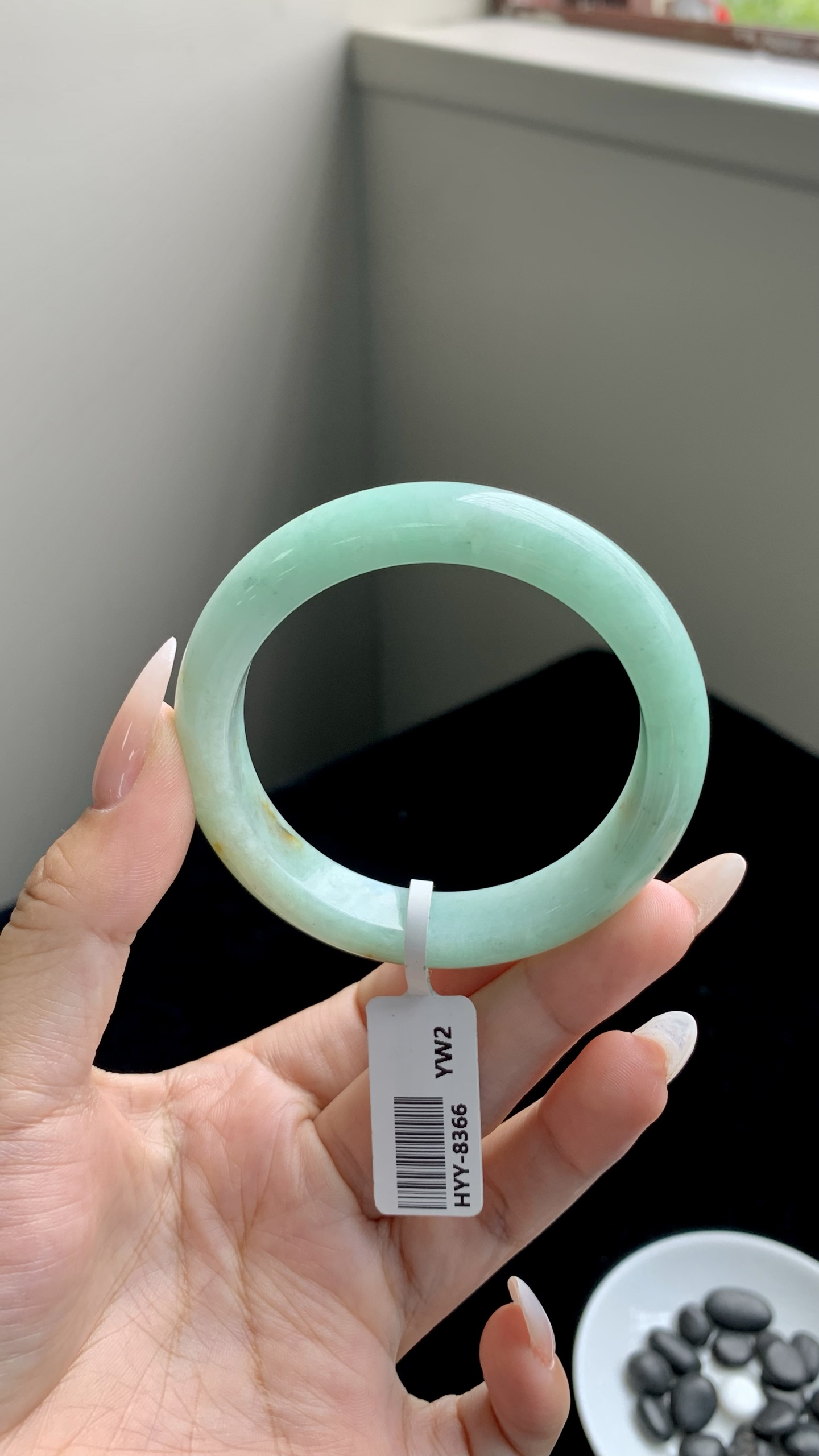 果绿洒金正圈成品 HYY-8366 尺寸：52-11-8