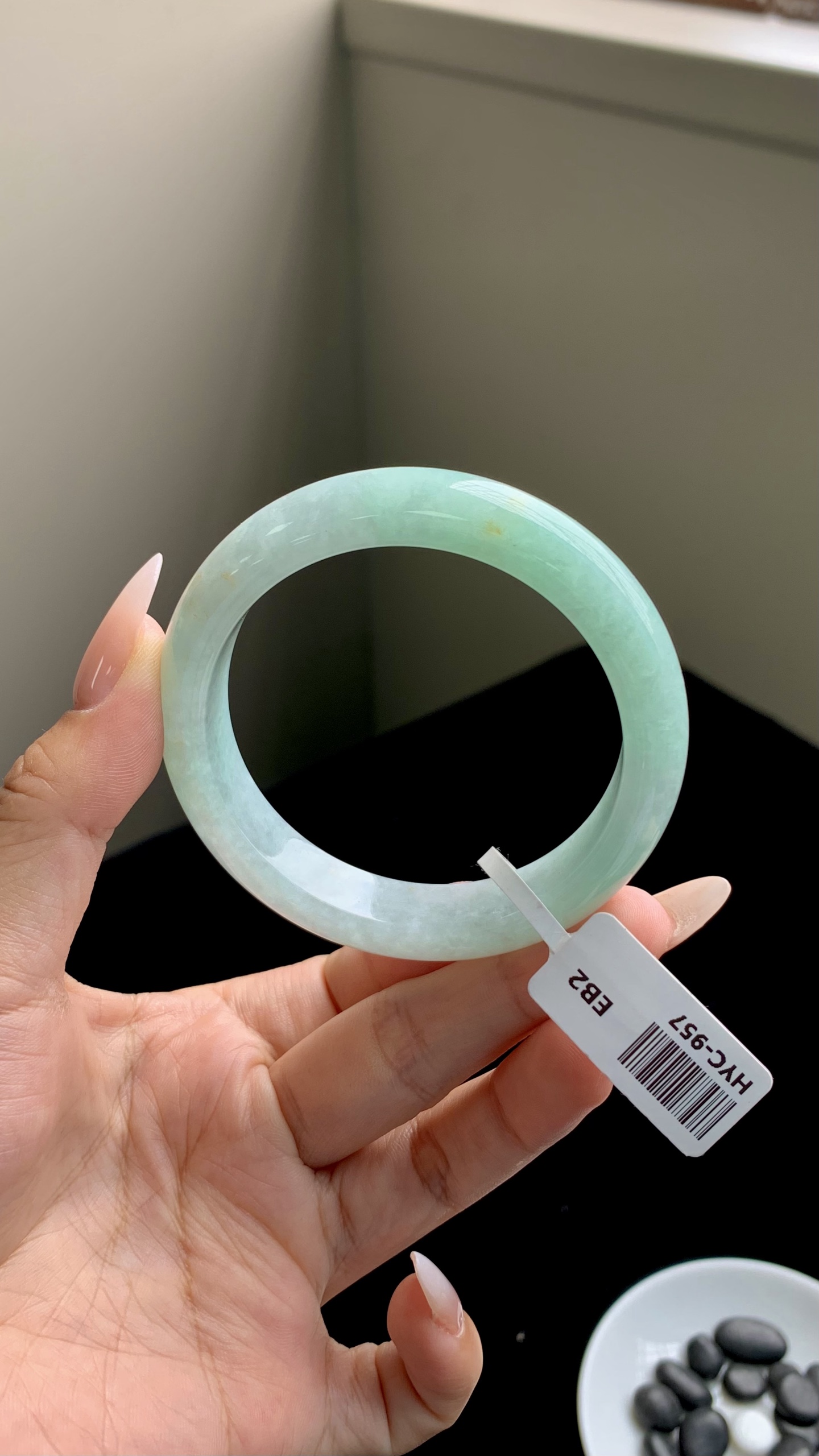果绿洒金正圈成品,HYC-957,尺寸：54-12.5-8