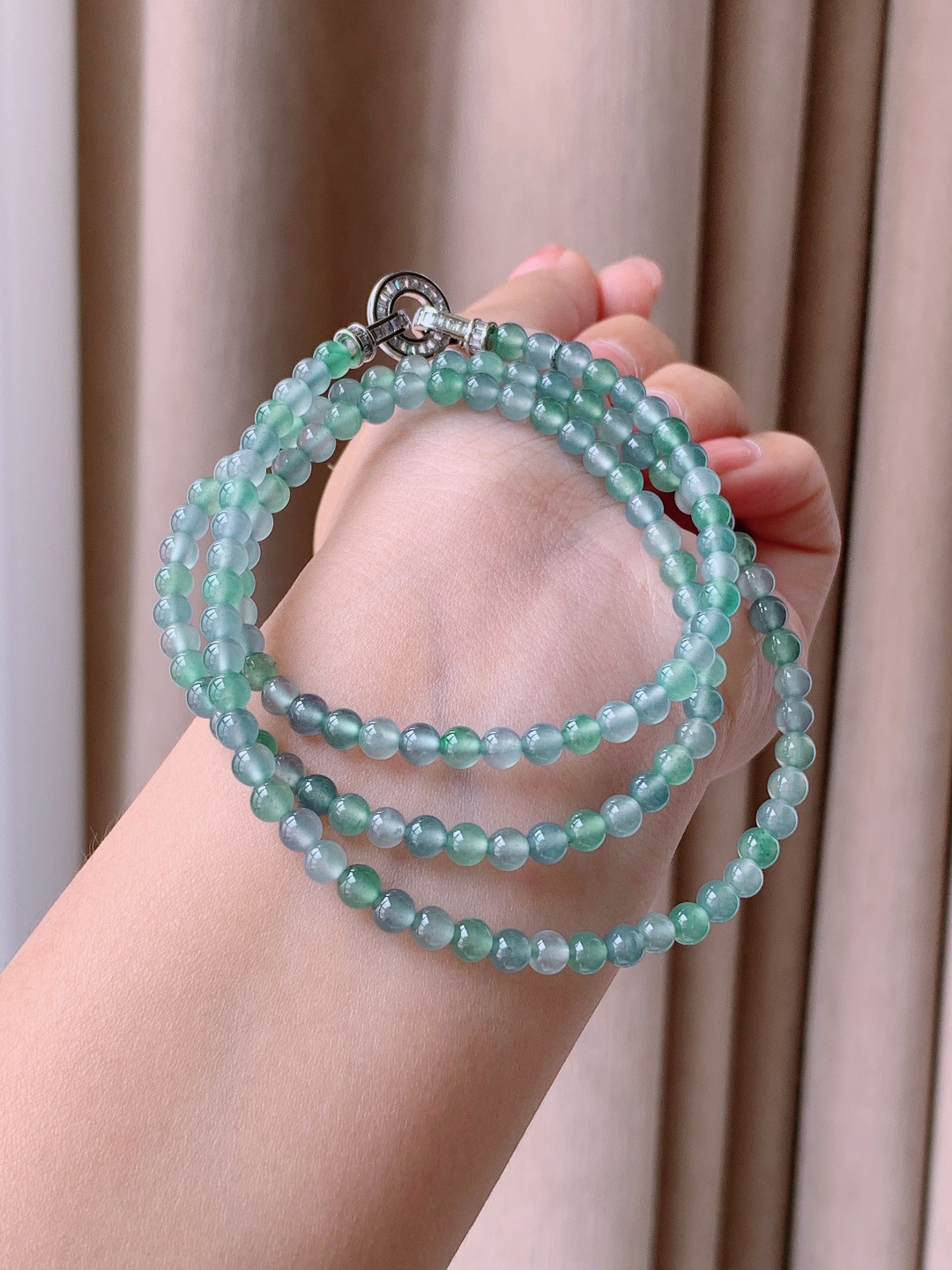 珠子冰多宝珠链圆珠珠子珠串,性比高 水头好 长串,尺寸4.3mm 30cm,重量22克