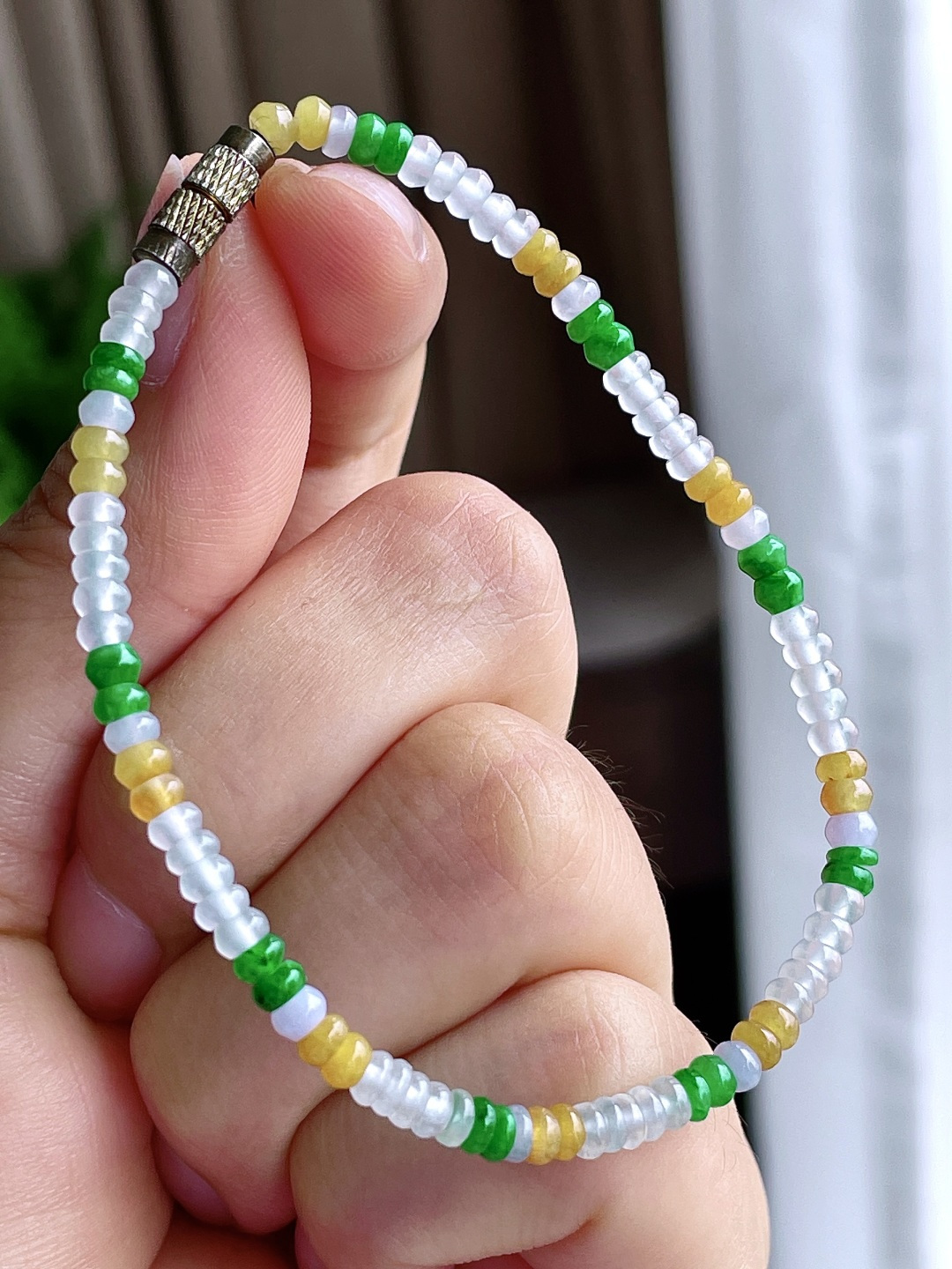 冰多宝手串算盘珠珠子手串，性比高，尺寸3.5-1.8mm，重量5.4克