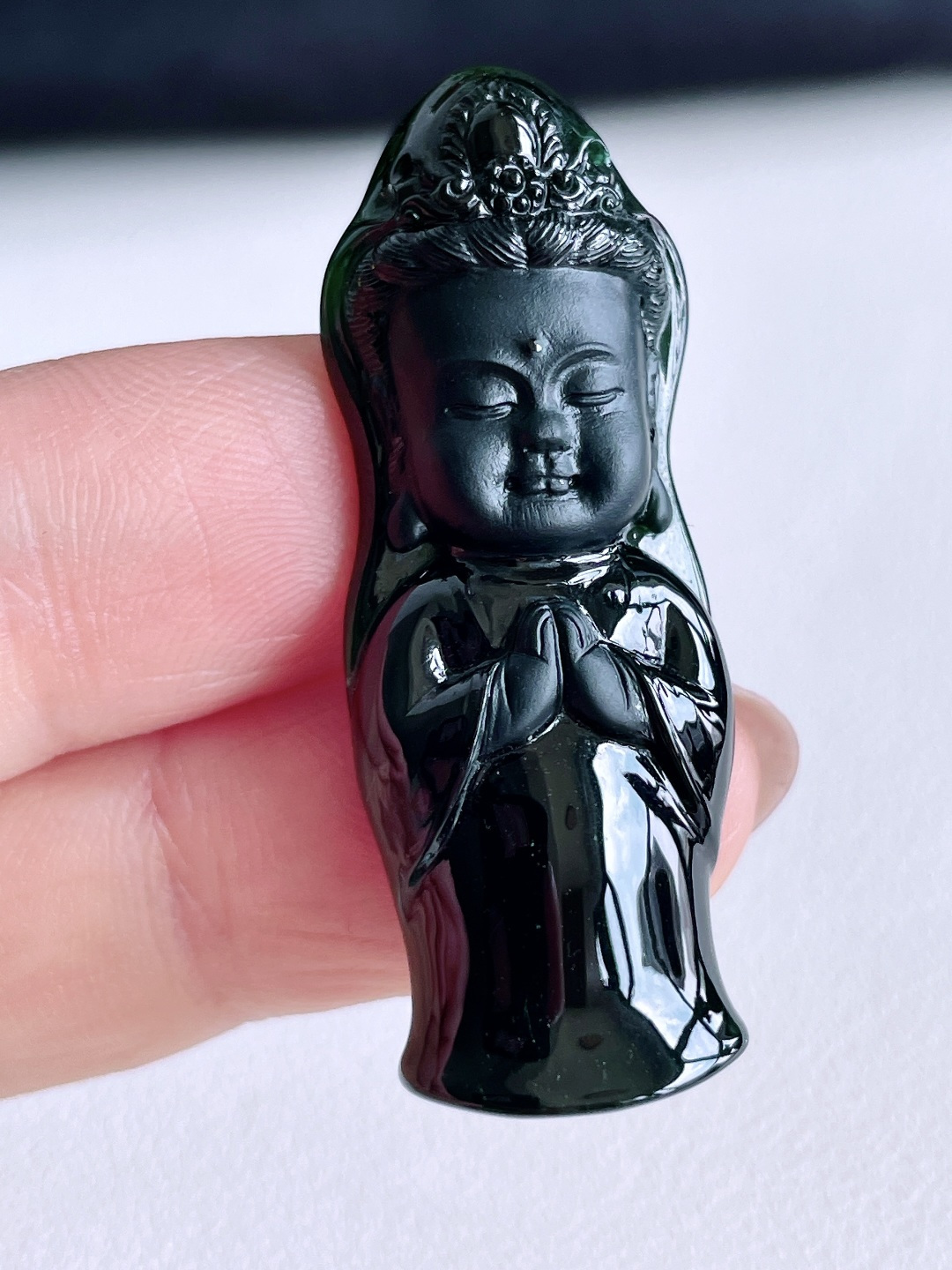 墨翠观音吊坠,性比高,厚装