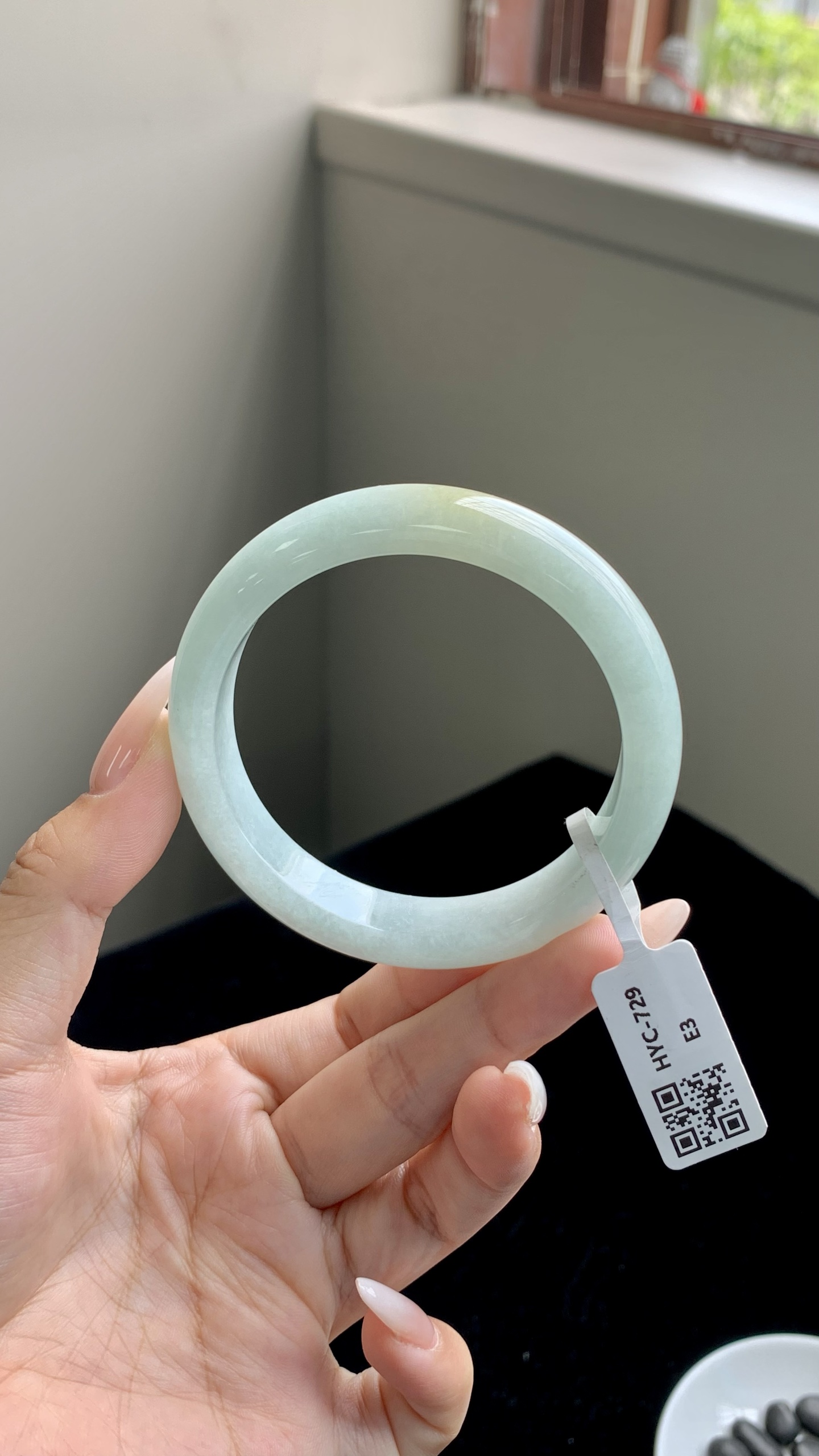 晴底黄翡正圈成品,HYC-729,尺寸：56-12.5-8