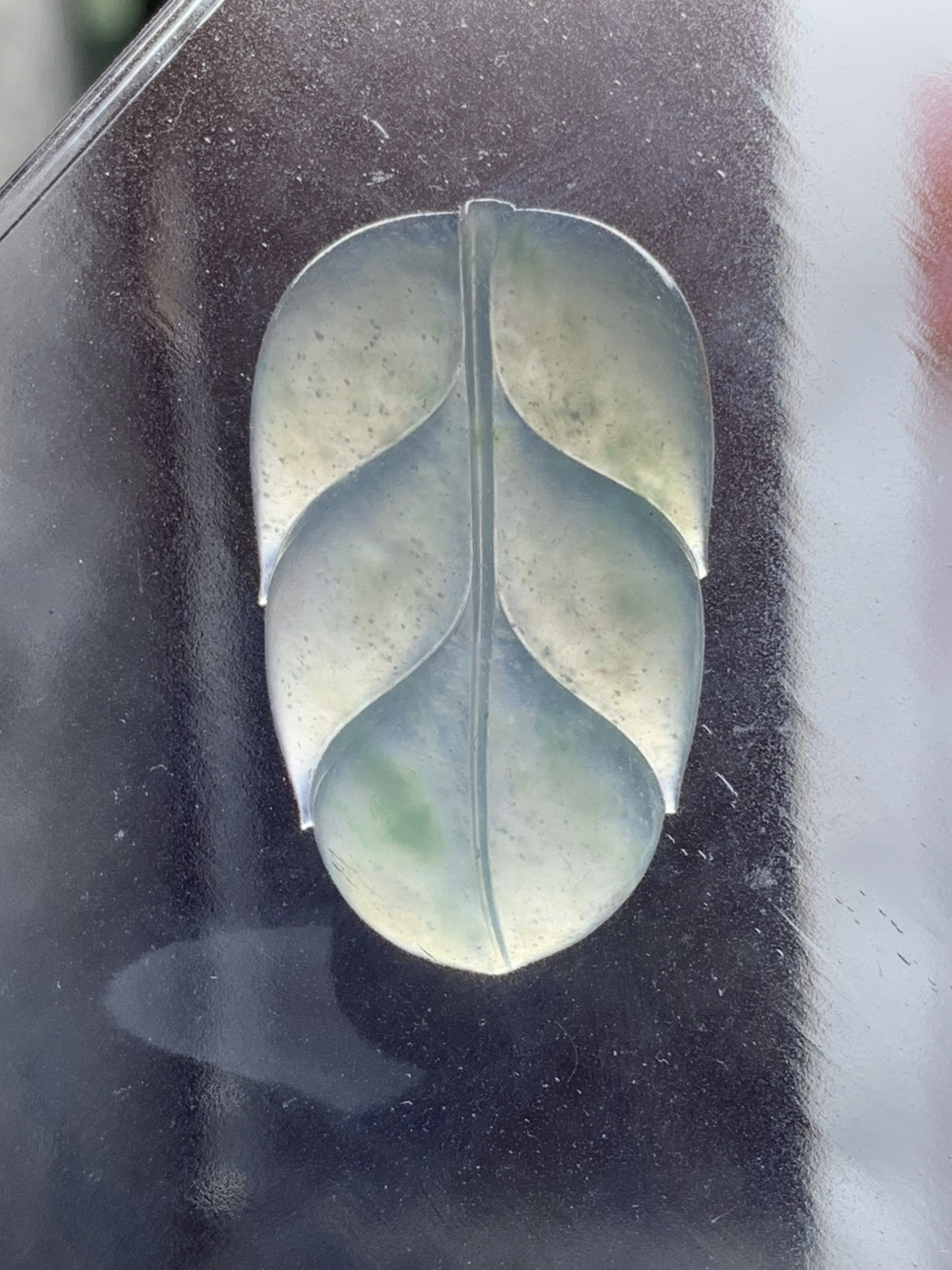 飘绿叶子，水润种老 0903 尺寸35.1*21.2*4.9