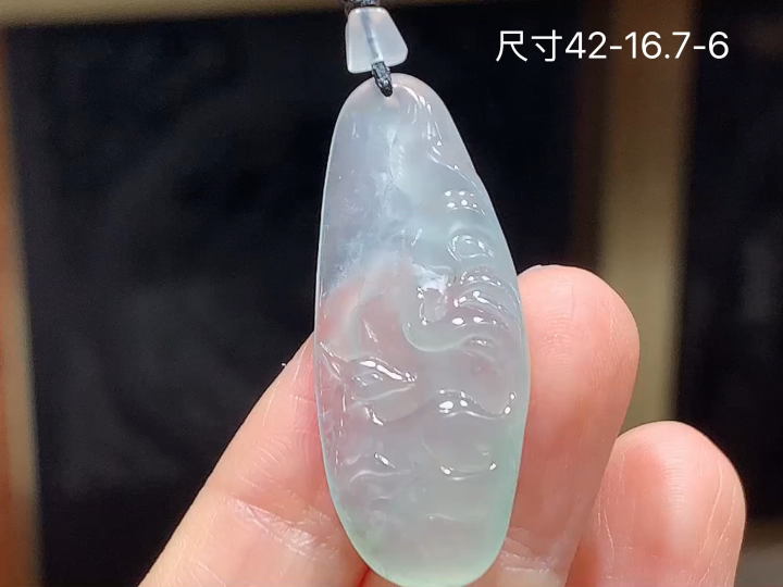 ️冰种九尾狐,无裂,尺寸，42-16.7-6