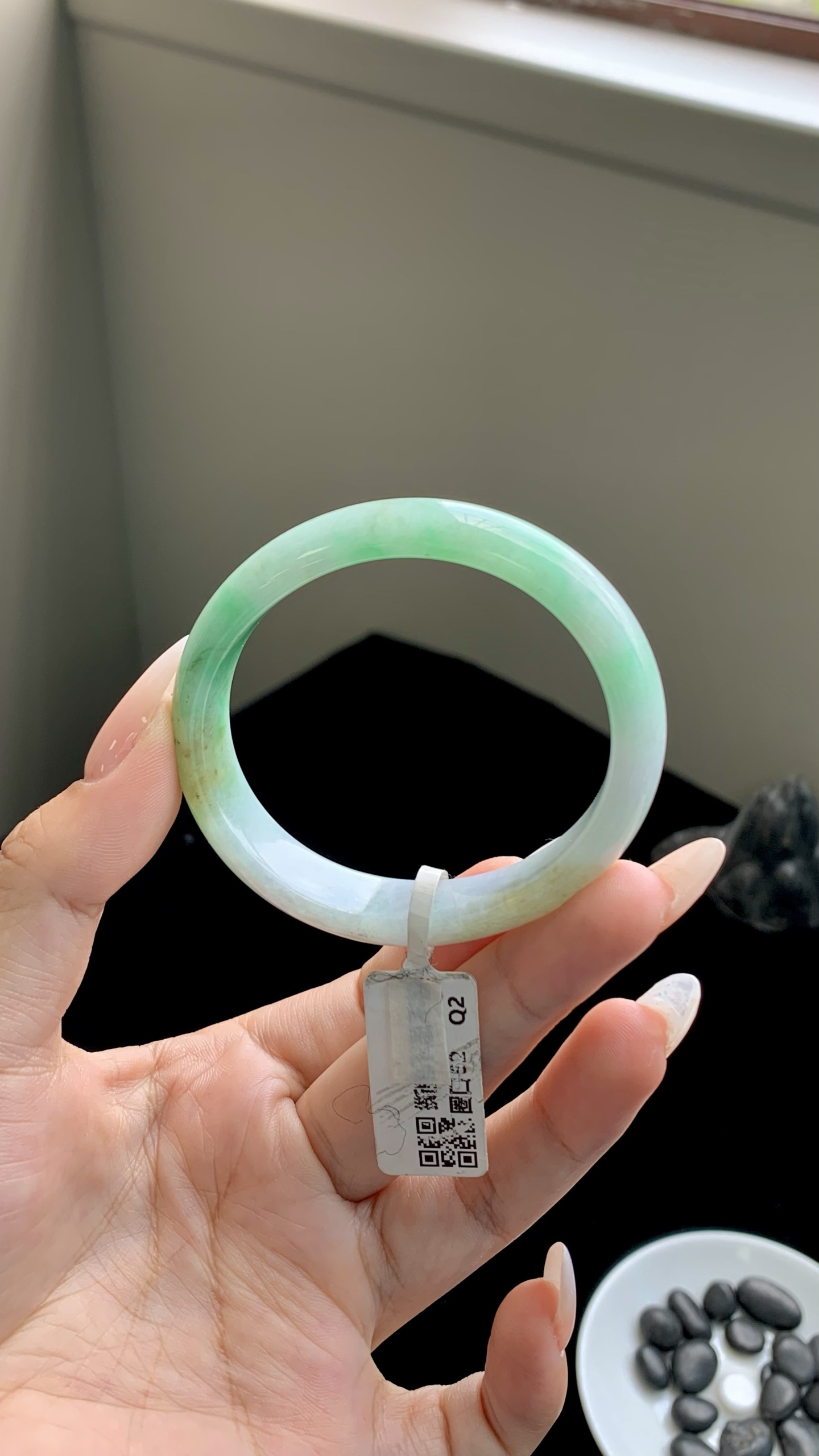 黄加绿小圈口贵妃成品 HYY-067 尺寸：52-47-12-6