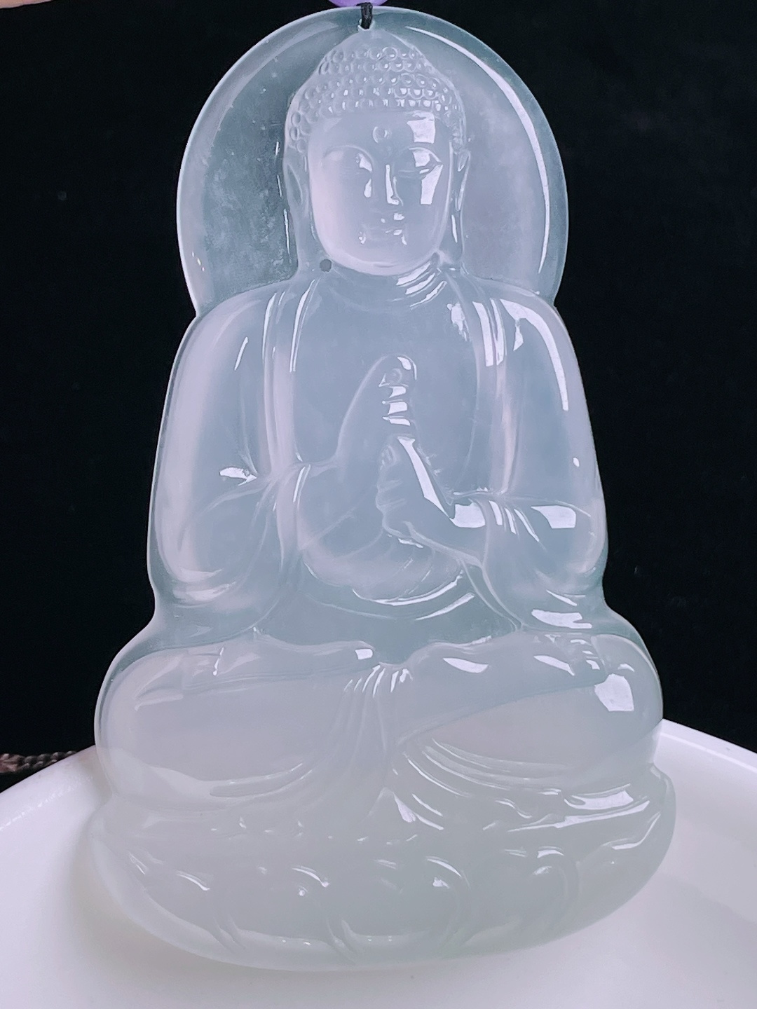 ️高冰大日如来阿弥陀佛，老种起光，细底通透，尺寸：mm0903
