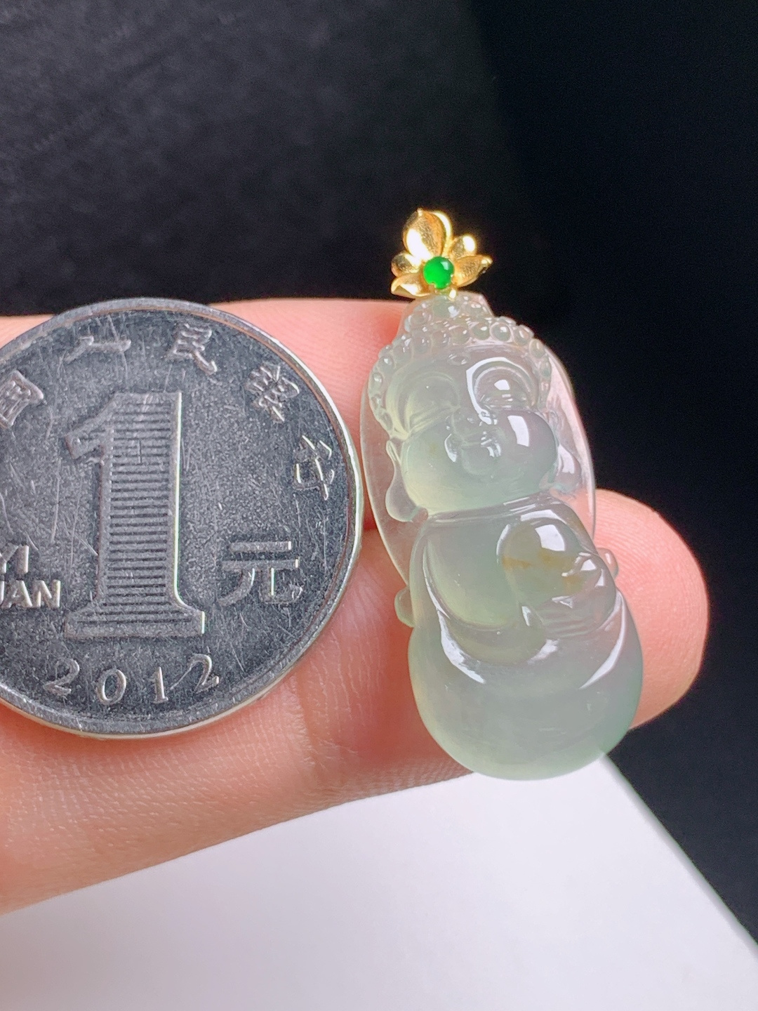 冰晴宝宝佛吊坠，清润柔和，神态温婉，平安纳福，083108