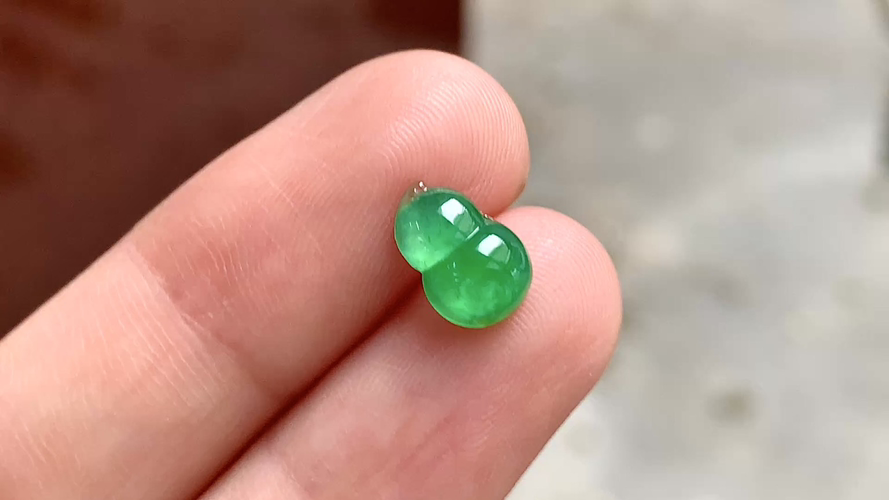 ️ 正阳绿葫芦, 9.5*6.5*3.2 完整