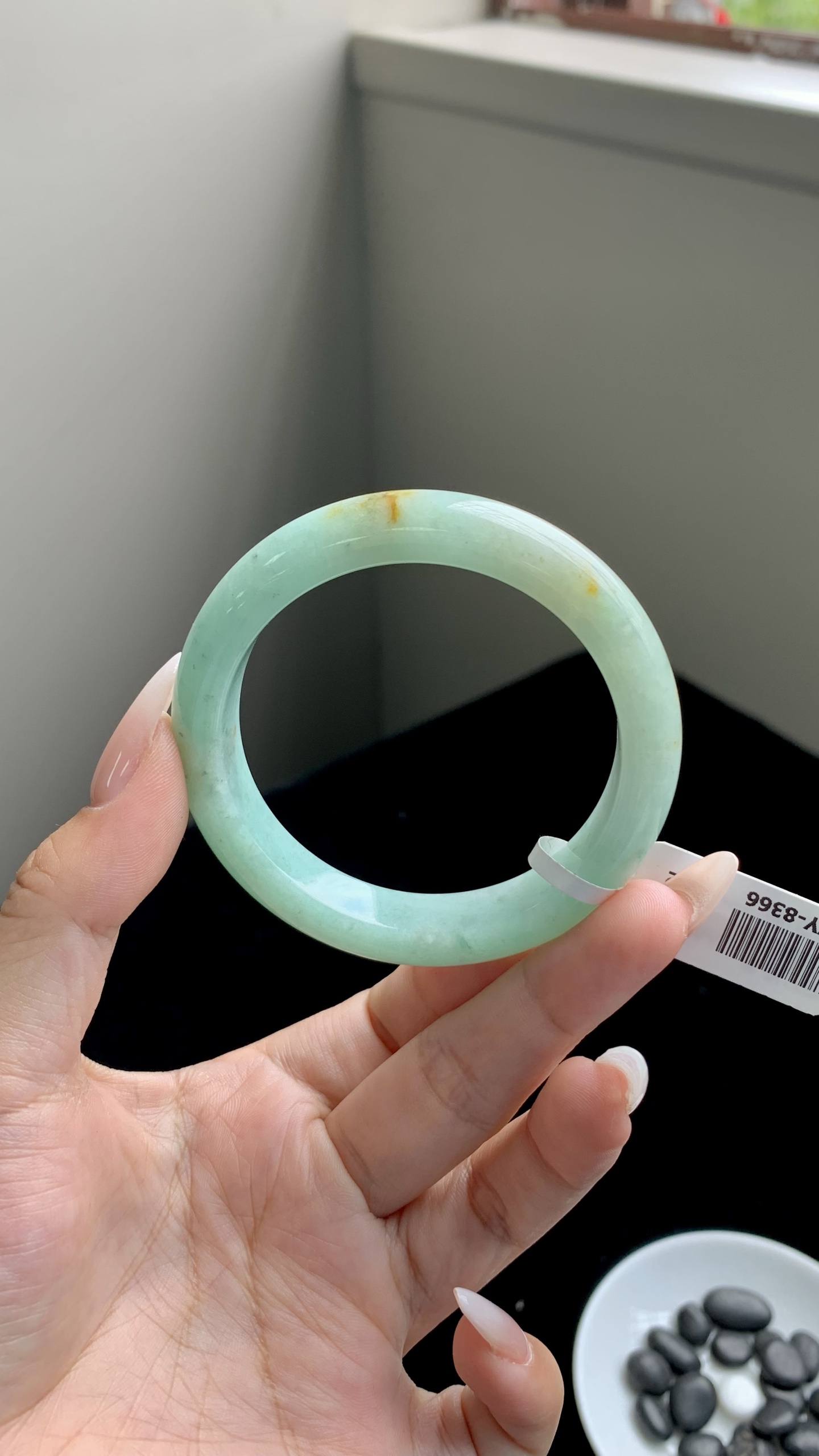 果绿洒金正圈成品 HYY-8366 尺寸：52-11-8