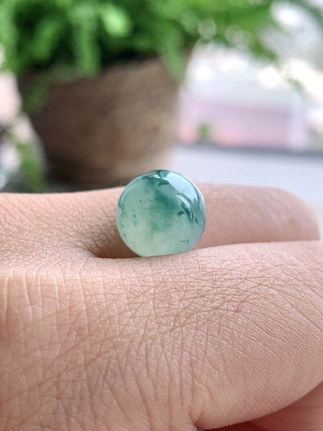 冰飘花圆珠子吊坠，性比高，尺寸10.8，重量2.5克
