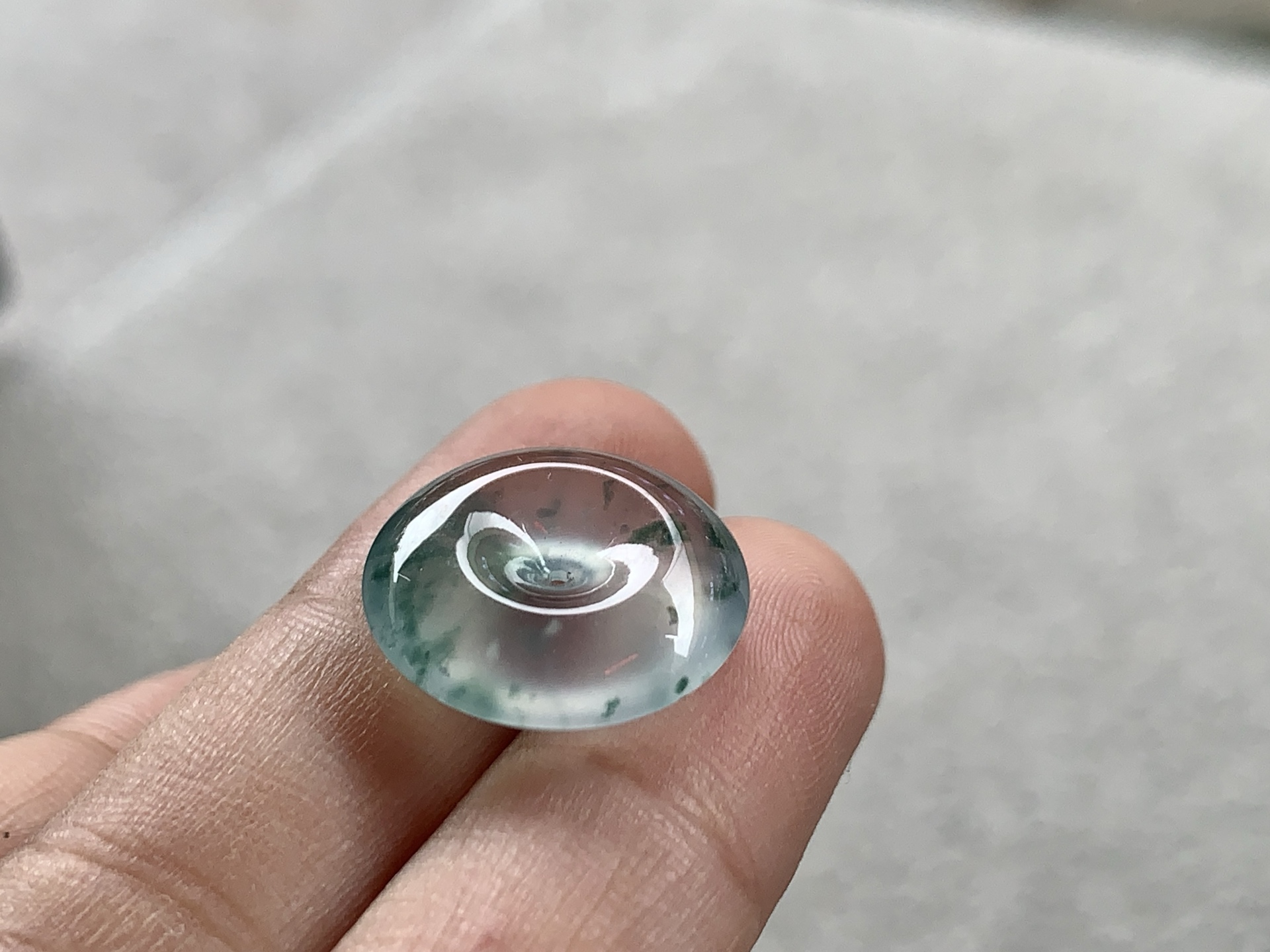 飘彩平安扣，尺寸：16×4.7