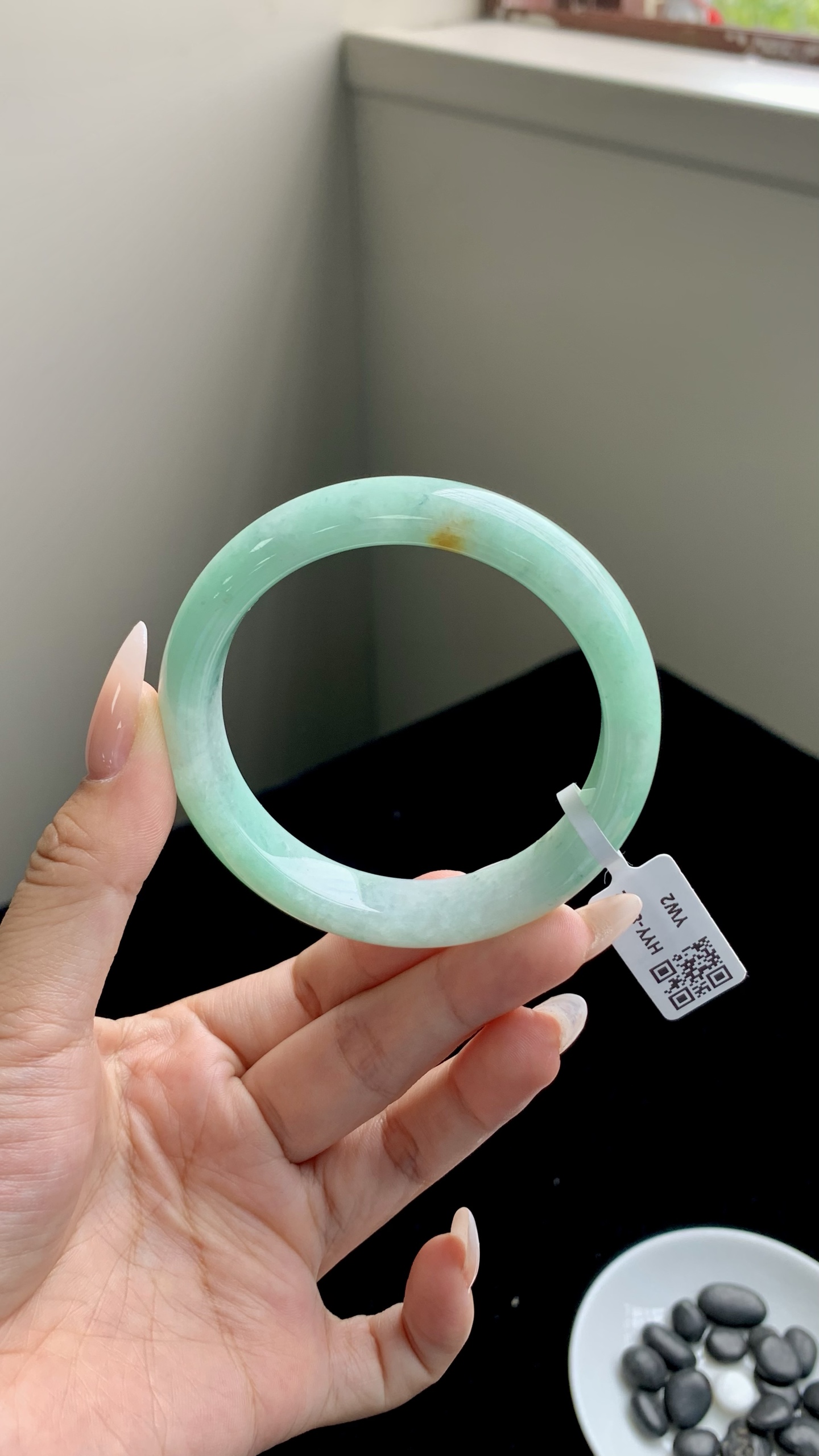 果绿洒金正圈成品 HYY-8812 尺寸：56-12.5-8