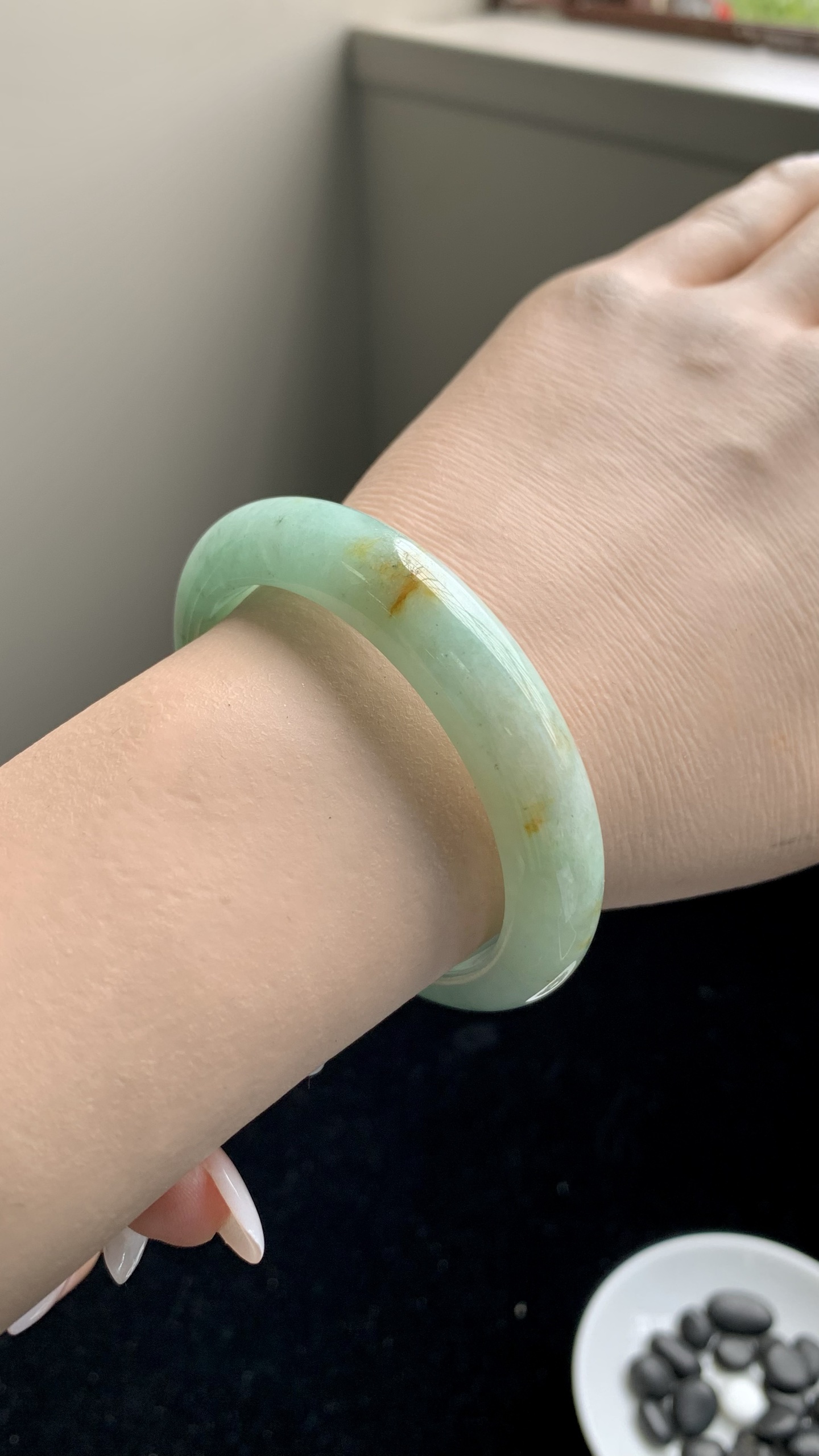 果绿洒金正圈成品 HYY-8366 尺寸：52-11-8