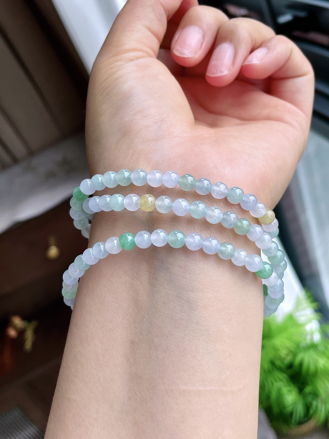 【珠子】冰多宝珠链圆珠珠子珠链【说明】性比高【尺寸】5.3-5.5mm 31cm【重量】34.5克