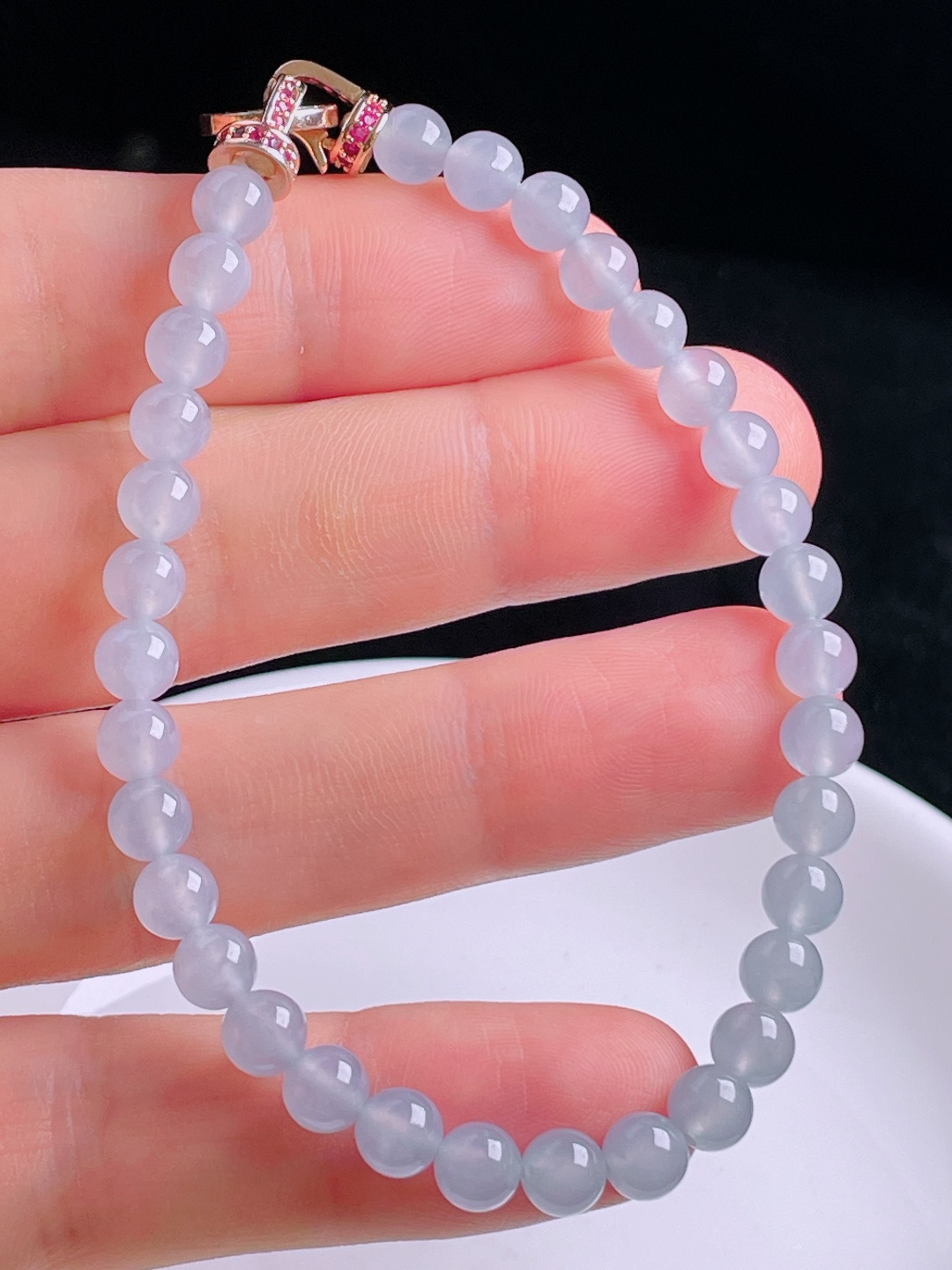 ️高冰手串，老种起光，细底通透，尺寸：5.7mm0904