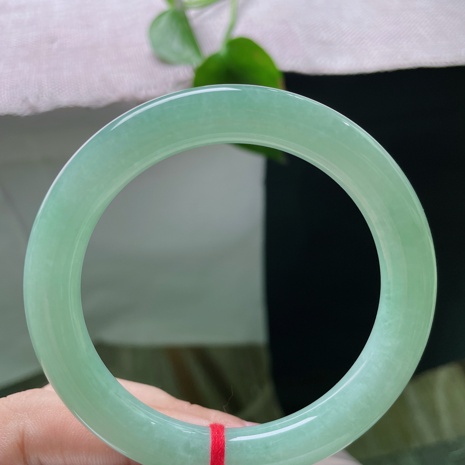 55.8/10.2，果绿圆条，棉线，柔光缓缓流淌，像盛下一汪平静湖水，极简款式，耐看百搭，演绎低调内