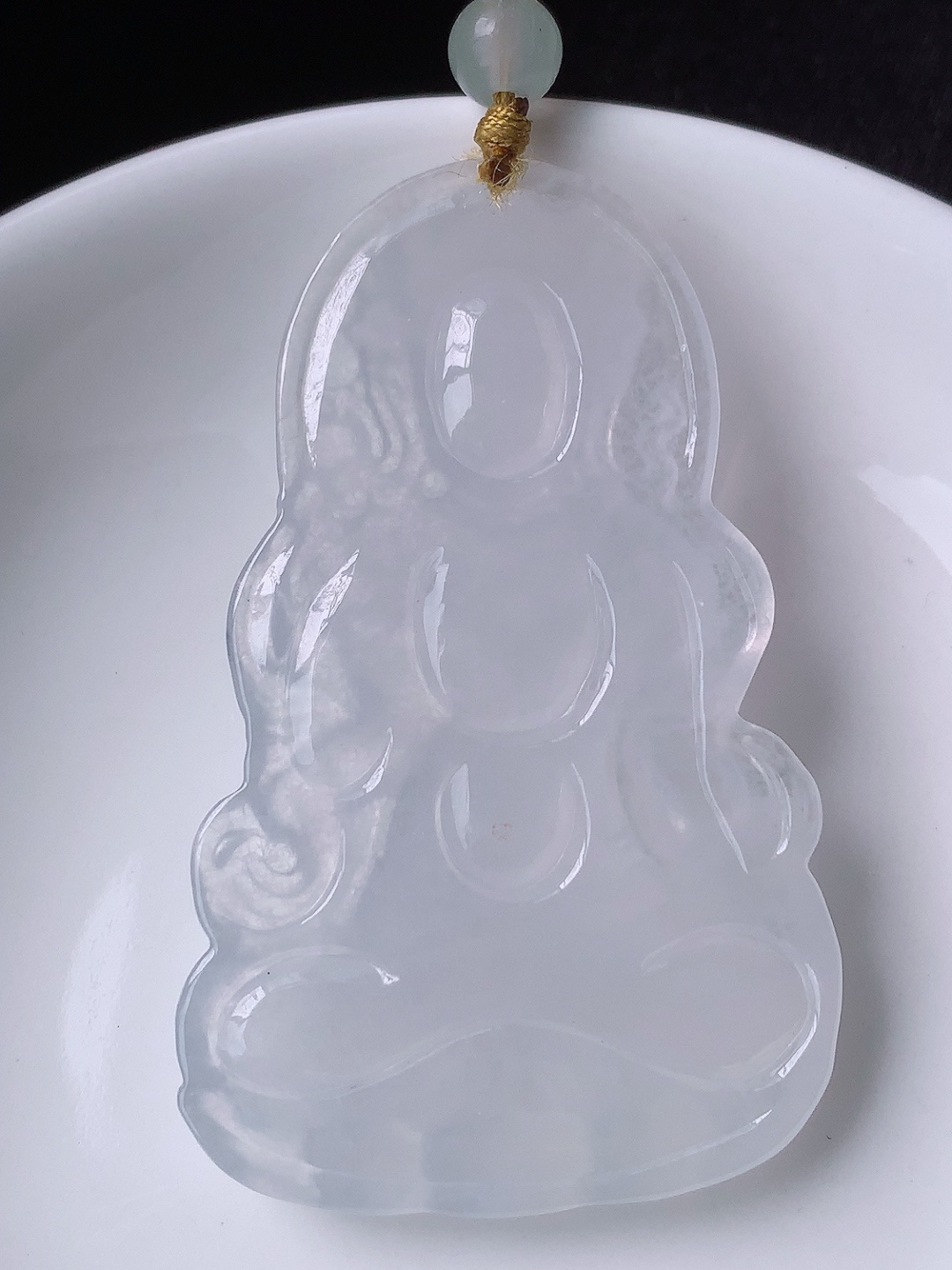冰种渡母挂件,种老水润 佩戴简单大气
