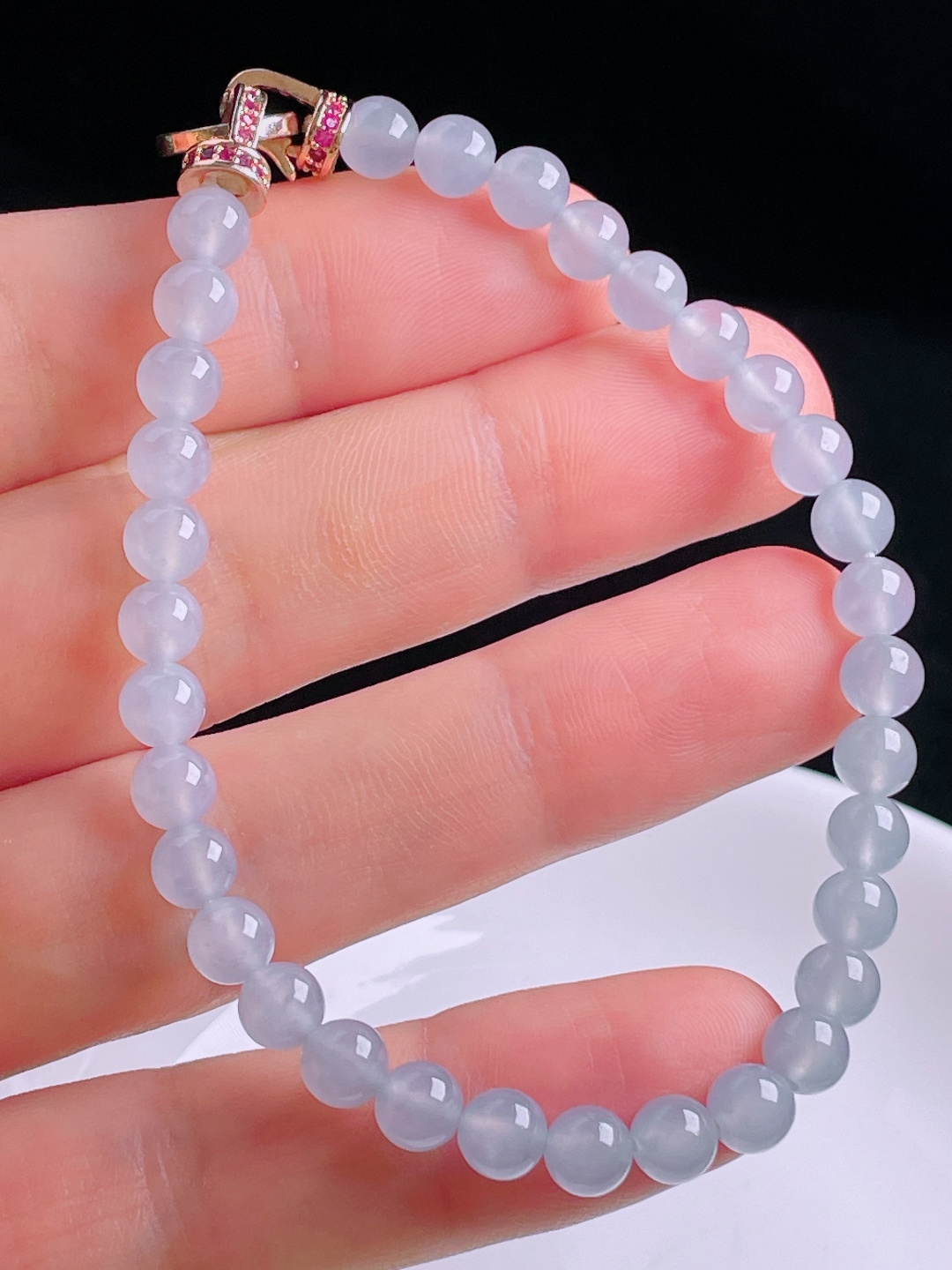 ️高冰手串，老种起光，细底通透，尺寸：5.7mm0904