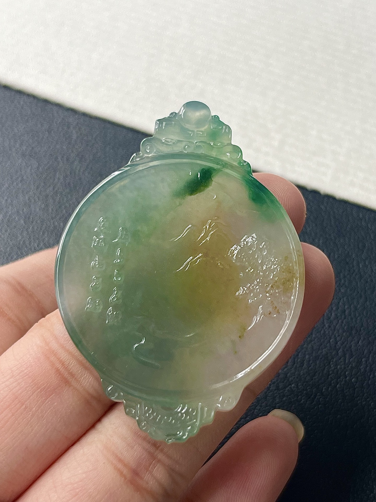 ️【山水牌】飘花灵动，种老细腻形体佳，尺寸：52*37*5.4,a3594