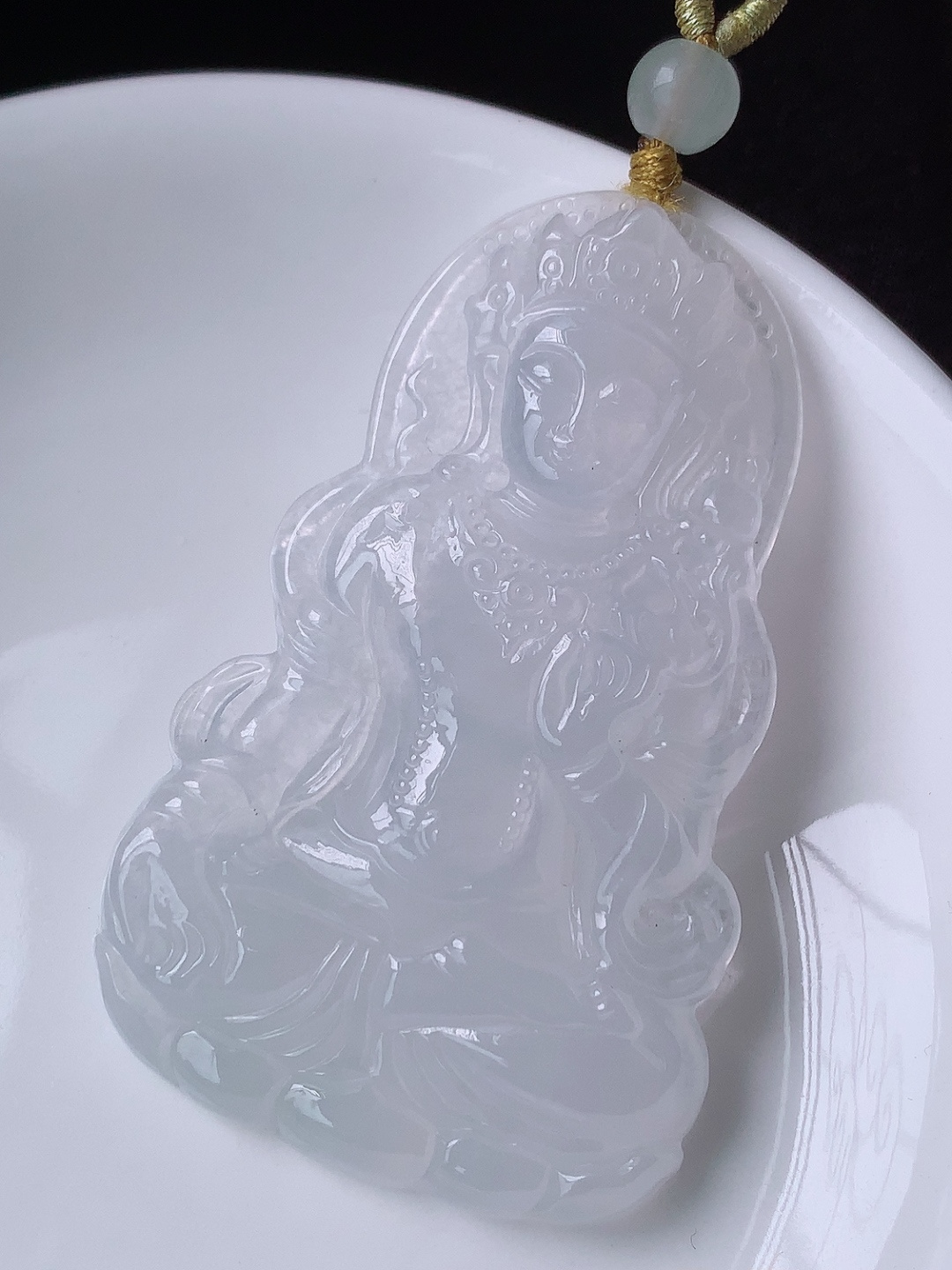 冰种渡母挂件,种老水润 佩戴简单大气