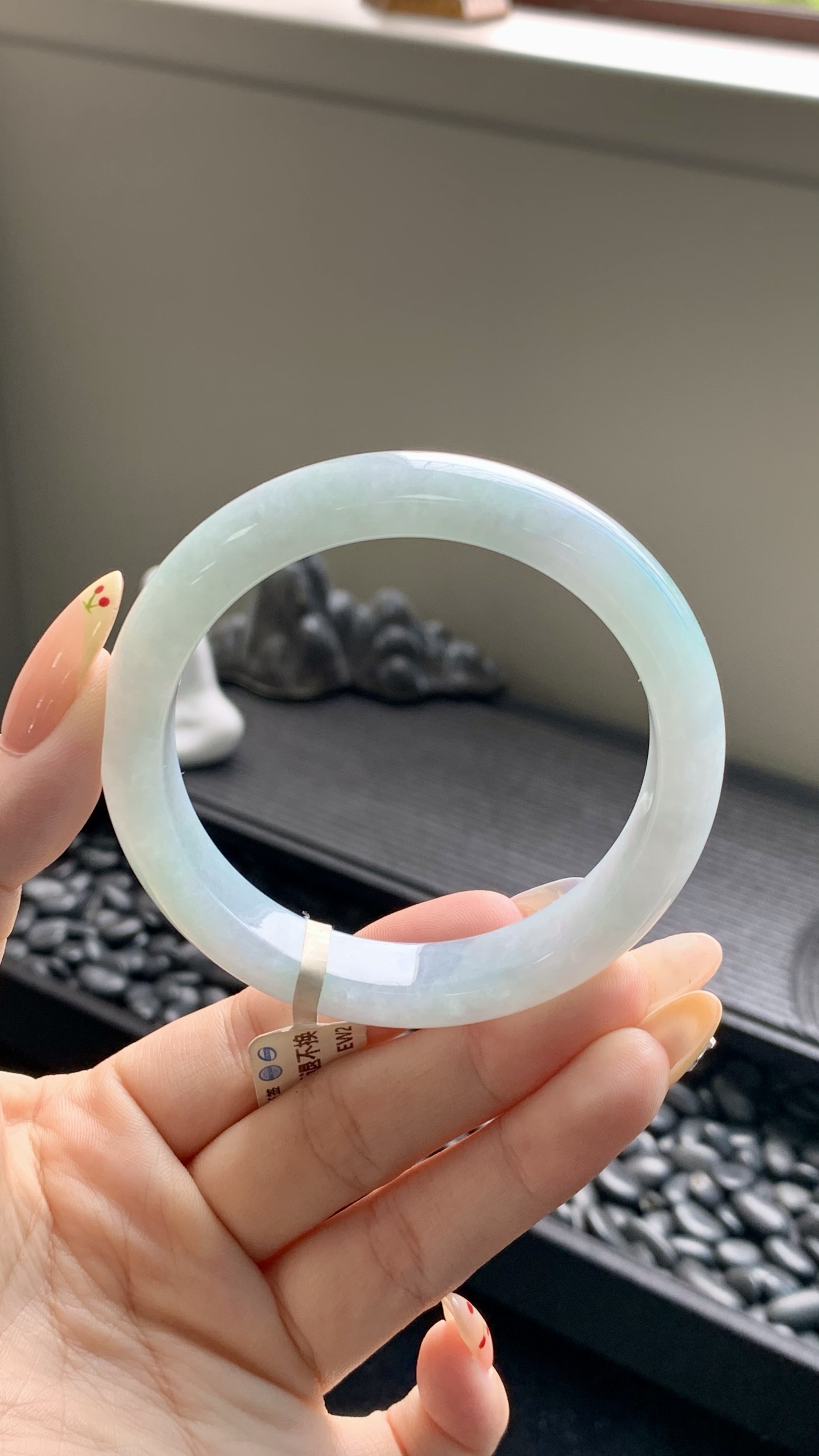 晴蓝飘花正圈成品 HY-8694 尺寸：55.5-12-8