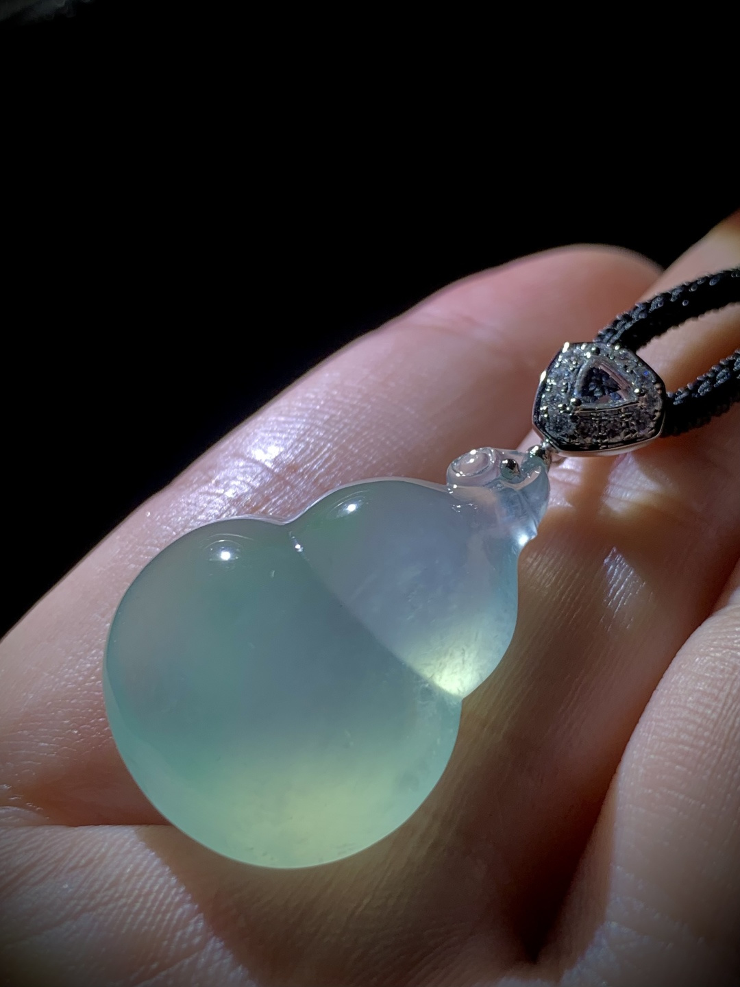 【福禄·葫芦】381-裸石29-21-10mm，8.46g，18K金，南非钻