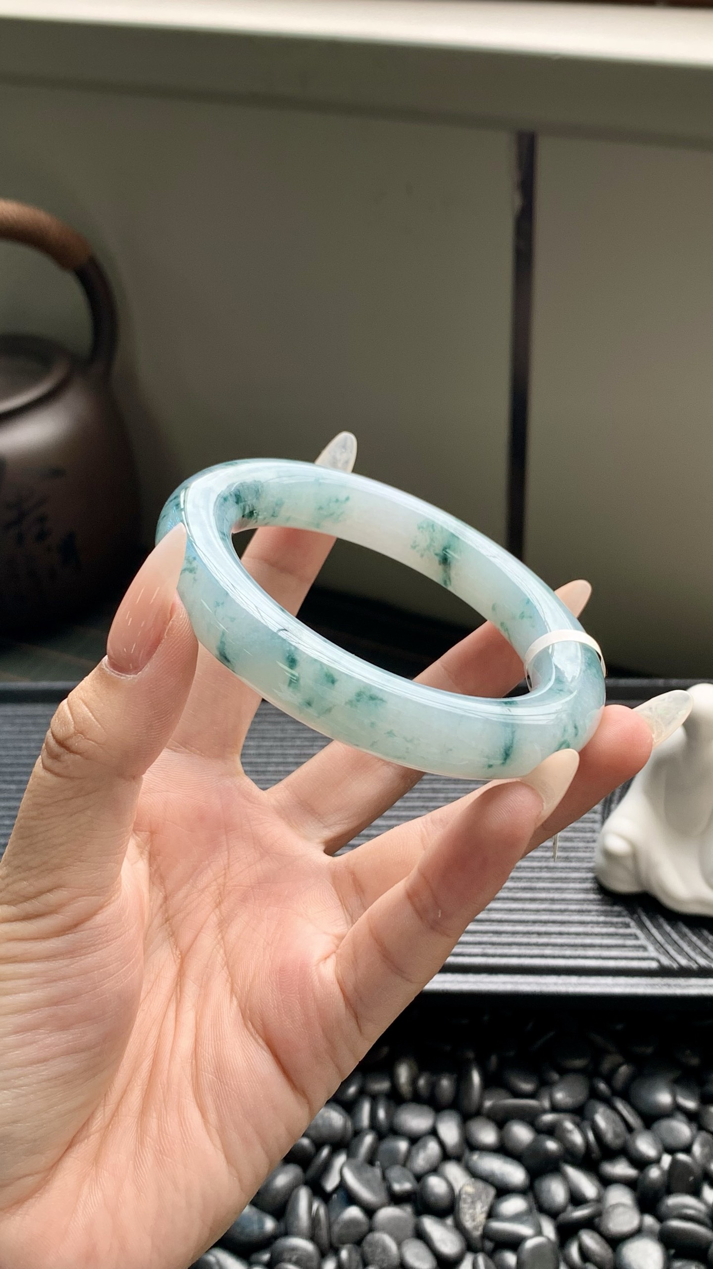 飘蓝花圆条成品 HYY-7672 尺寸：57-12-12