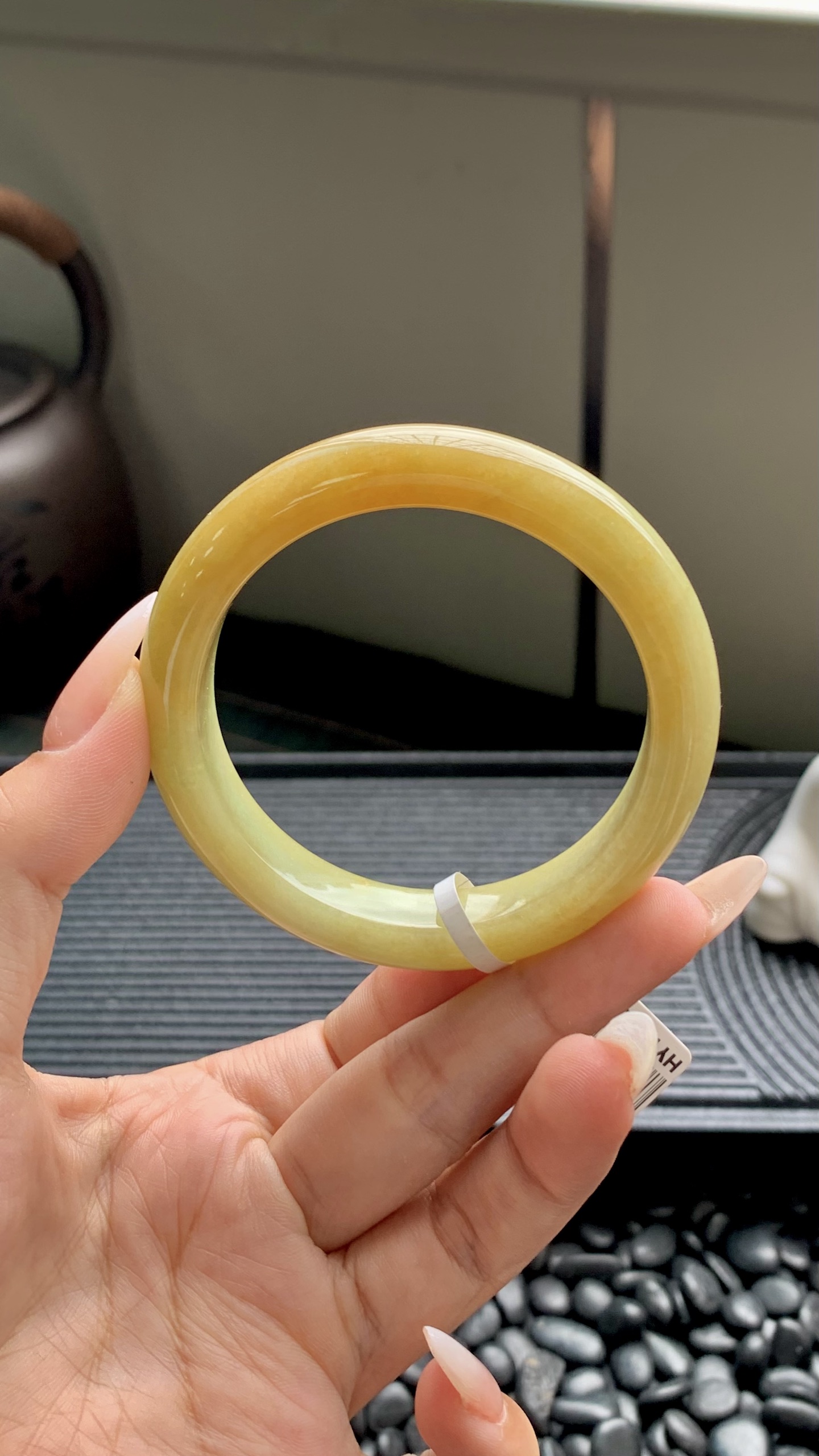 满圈黄翡正圈成品,HYY-3863,尺寸：53-12-8