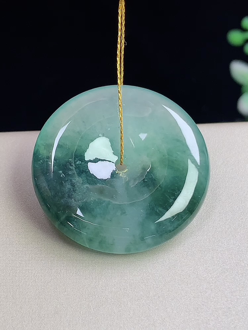 冰飘花平安扣，无裂，尺寸26.3-5.6mm，j04xcf