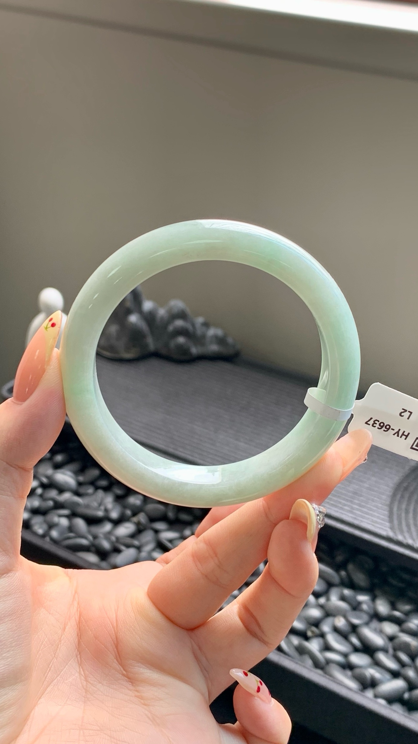 淡果绿正圈成品 HY-6637 尺寸：55-12-8