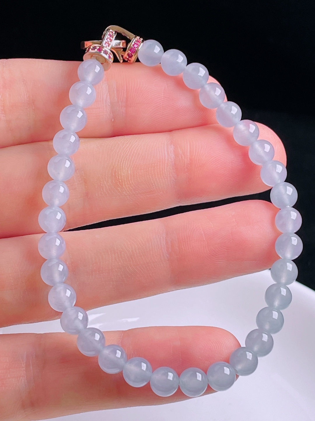 ️高冰手串，老种起光，细底通透，尺寸：5.7mm0904