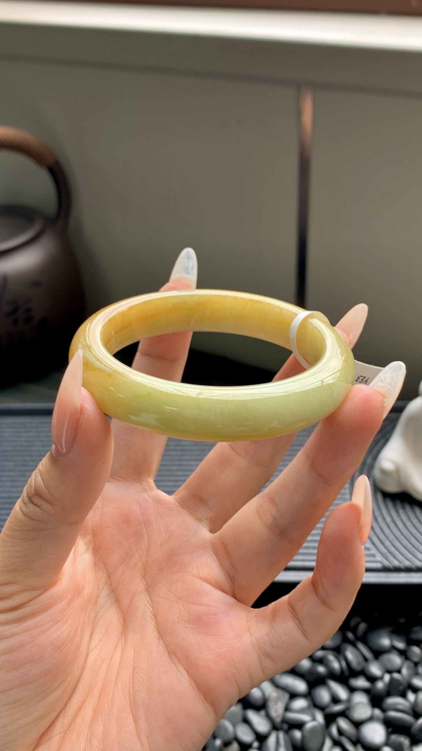 满圈黄翡正圈成品,HYY-3863,尺寸：53-12-8