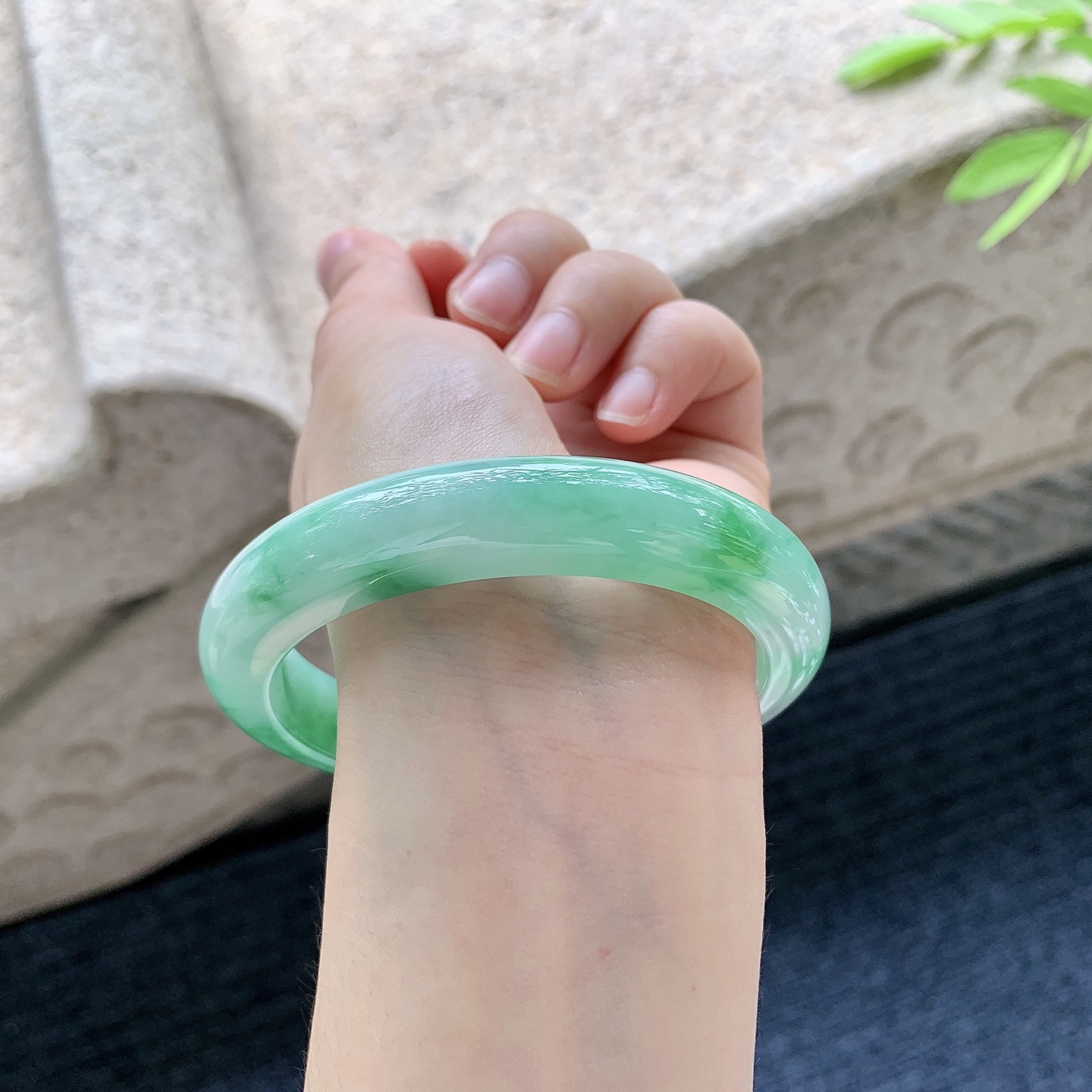 正圈62 63，细糯飘阳绿，水润，种老，细腻，无裂
