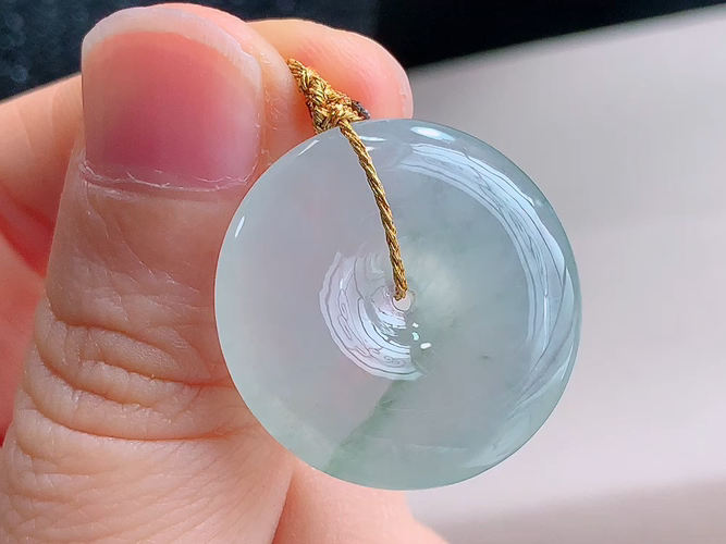 平安扣，无裂，尺寸24.4-5.6mm，包A附证书