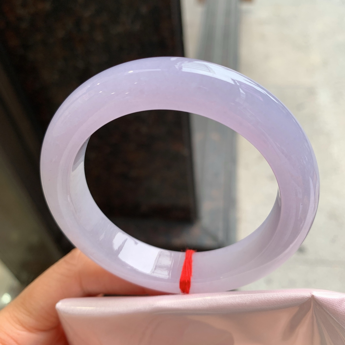 正圈冰粉紫 有纹裂 尺寸：54/12.6/10 不介意纹裂可入