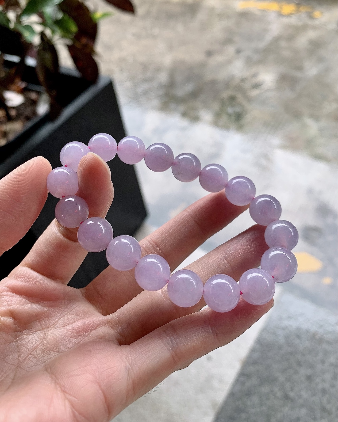 冰紫珠串，尺寸：珠径10.5/11，共18颗，玉润千年，韵藏东方