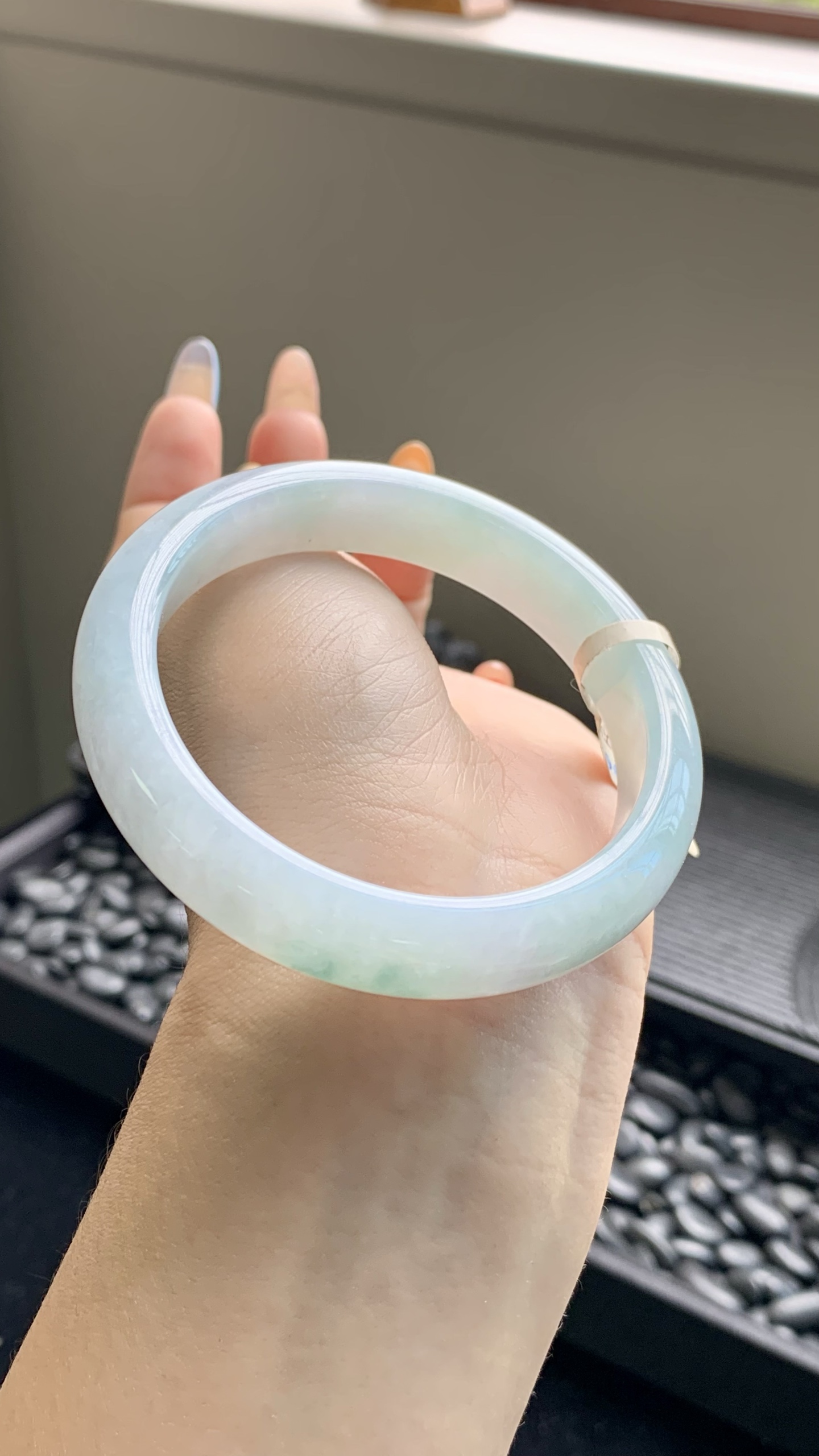 晴蓝飘花正圈成品 HY-8694 尺寸：55.5-12-8