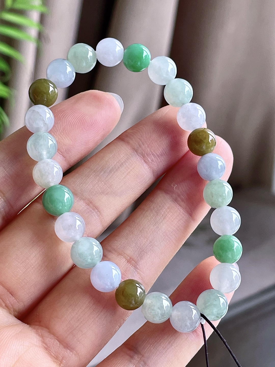 【珠子】冰多宝手串圆珠珠子手串【说明】性比高【尺寸】7.4-7.8mm【重量】18.8克