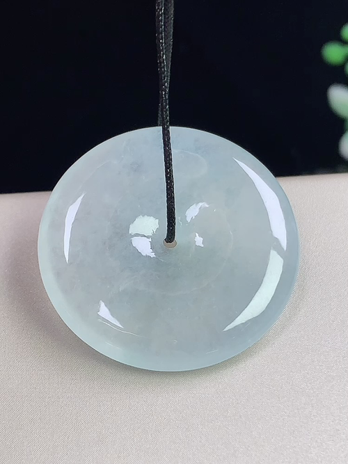 冰种平安扣，无裂，尺寸28-4.6mm，j04hey