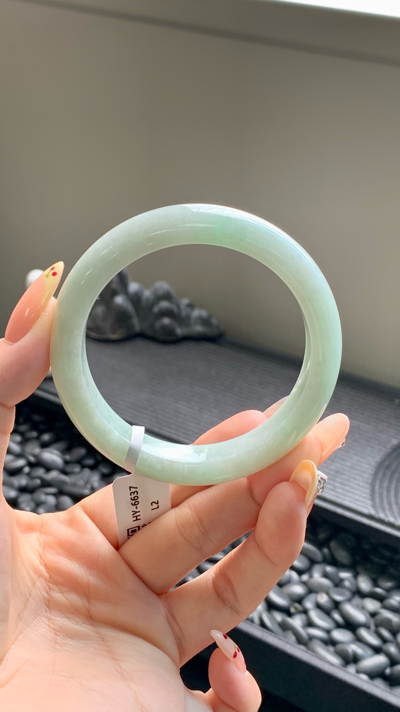 淡果绿正圈成品 HY-6637 尺寸：55-12-8