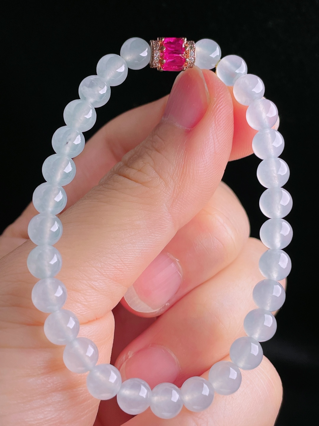 ️手串，老种起光，细底通透，尺寸：6.3mm0904
