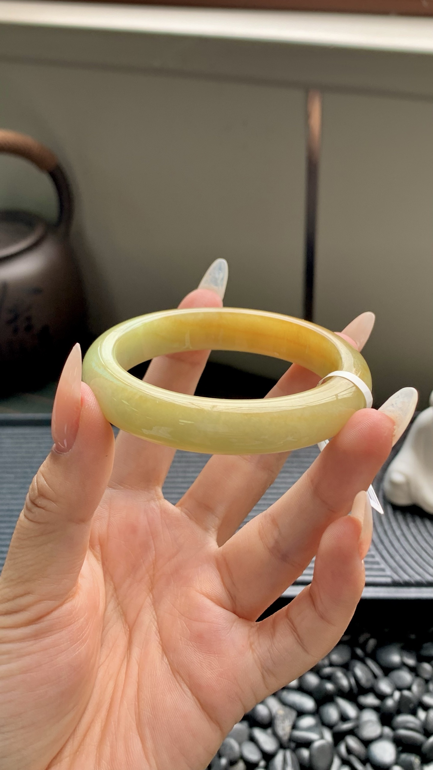 满圈黄翡正圈成品,HYY-3863,尺寸：53-12-8
