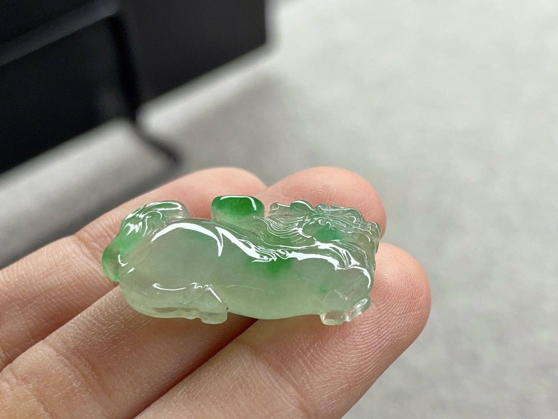 绿麒麟，尺寸：26.5×14×5.6