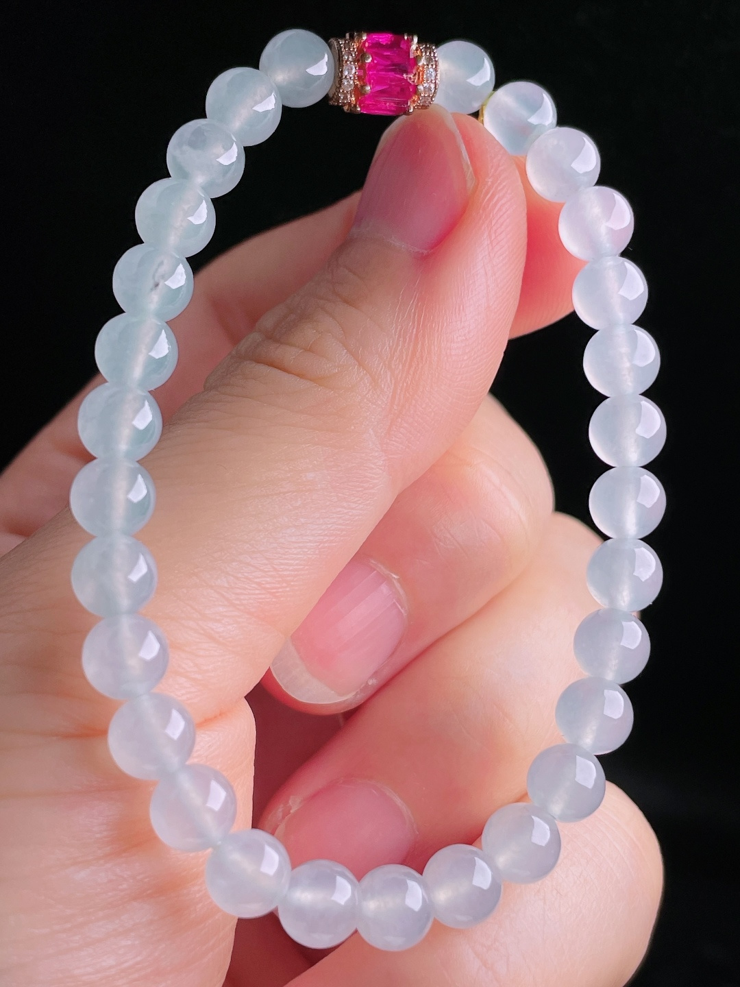 ️手串，老种起光，细底通透，尺寸：6.3mm0904
