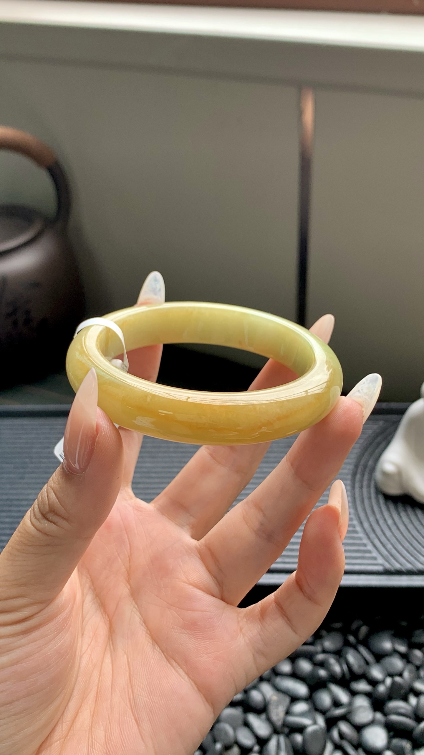满圈黄翡正圈成品,HYY-3863,尺寸：53-12-8