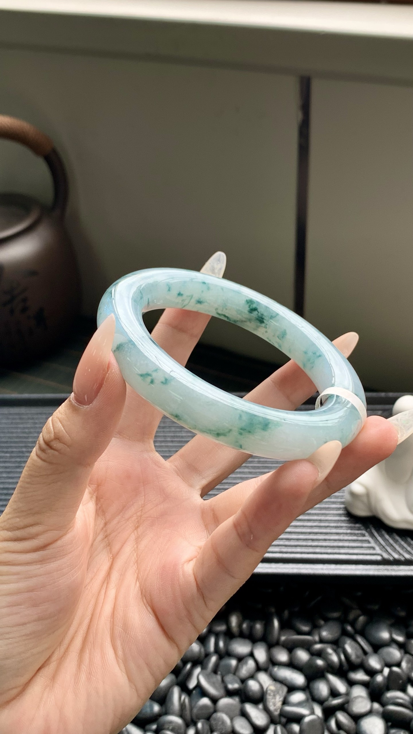 飘蓝花圆条成品 HYY-7672 尺寸：57-12-12