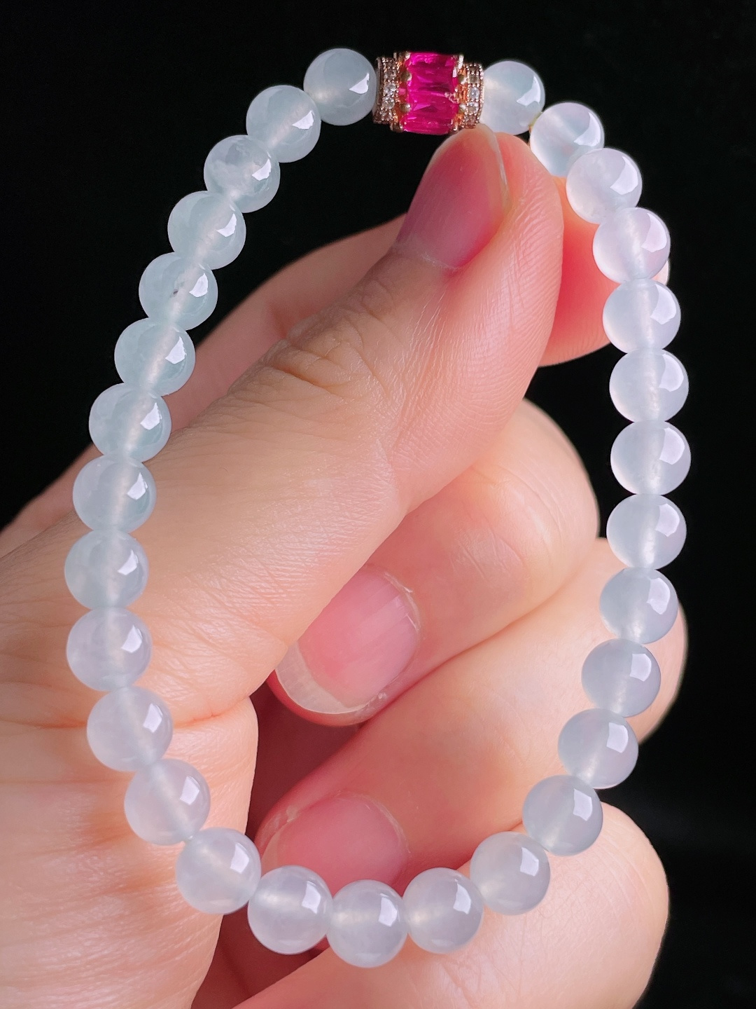 ️手串，老种起光，细底通透，尺寸：6.3mm0904