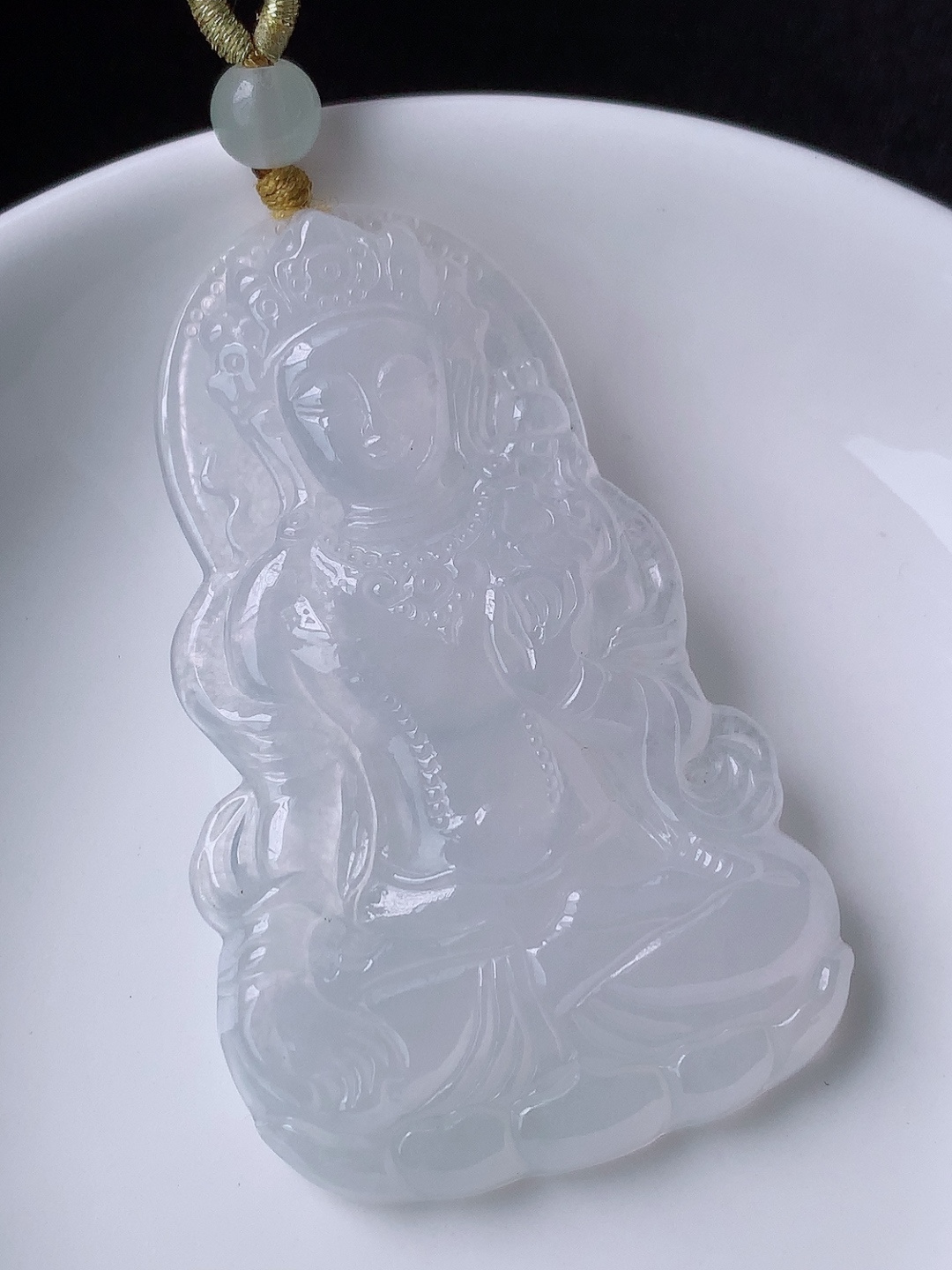 冰种渡母挂件,种老水润 佩戴简单大气
