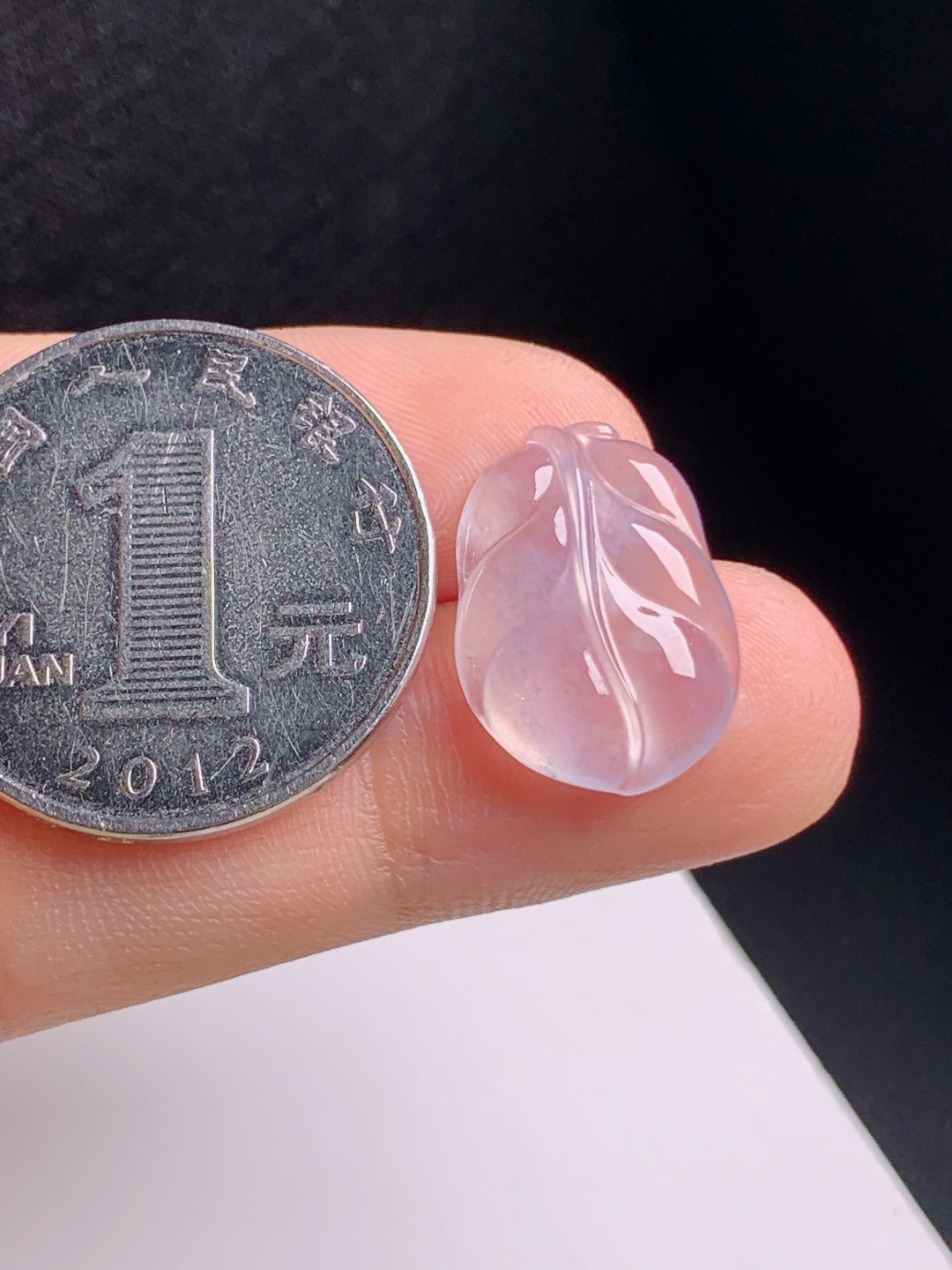 高冰树叶裸石，清透起胶，线条流畅，金枝玉叶，裸石18-13-4.1